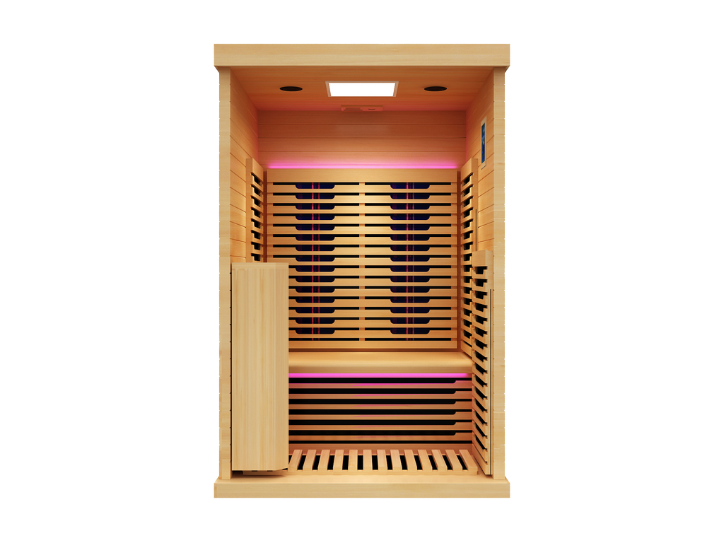 Peak Saunas Everest 2-Person Full Spectrum Infrared Sauna with XL Medical-Grade Red Light Therapy & Smart WiFi App Control