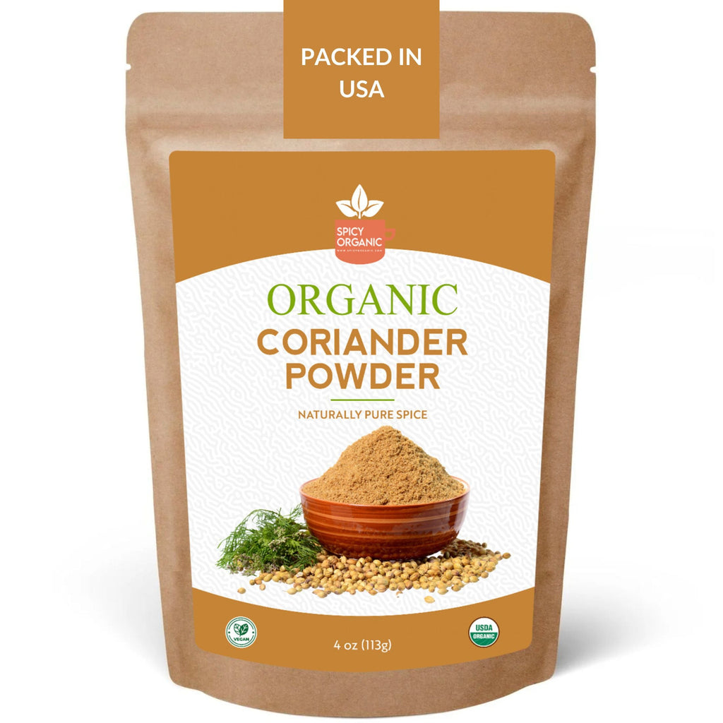 Organic Coriander Seeds Powder – Certified USDA Organic - Aromatic Dhania/Cilantro Powder for Culinary Excellence