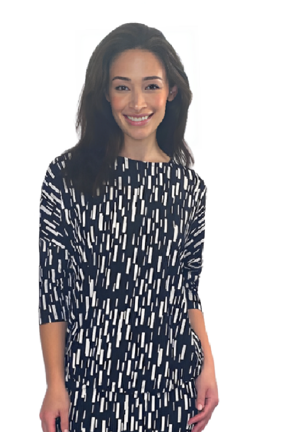 Modest 3/4 Sleeve Raglan Tunic Top - Breathable Viscose Blend