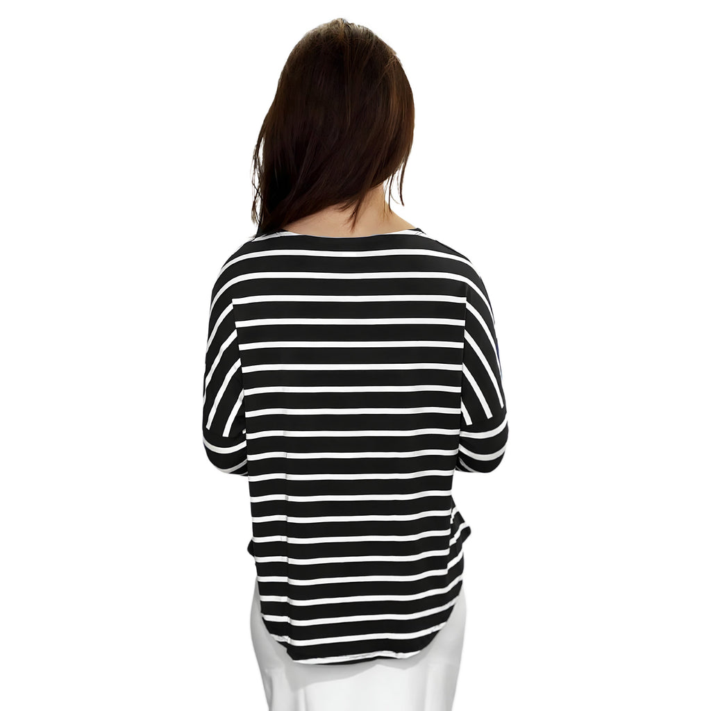 Modest 3/4 Sleeve Raglan Tunic Top - Breathable Viscose Blend