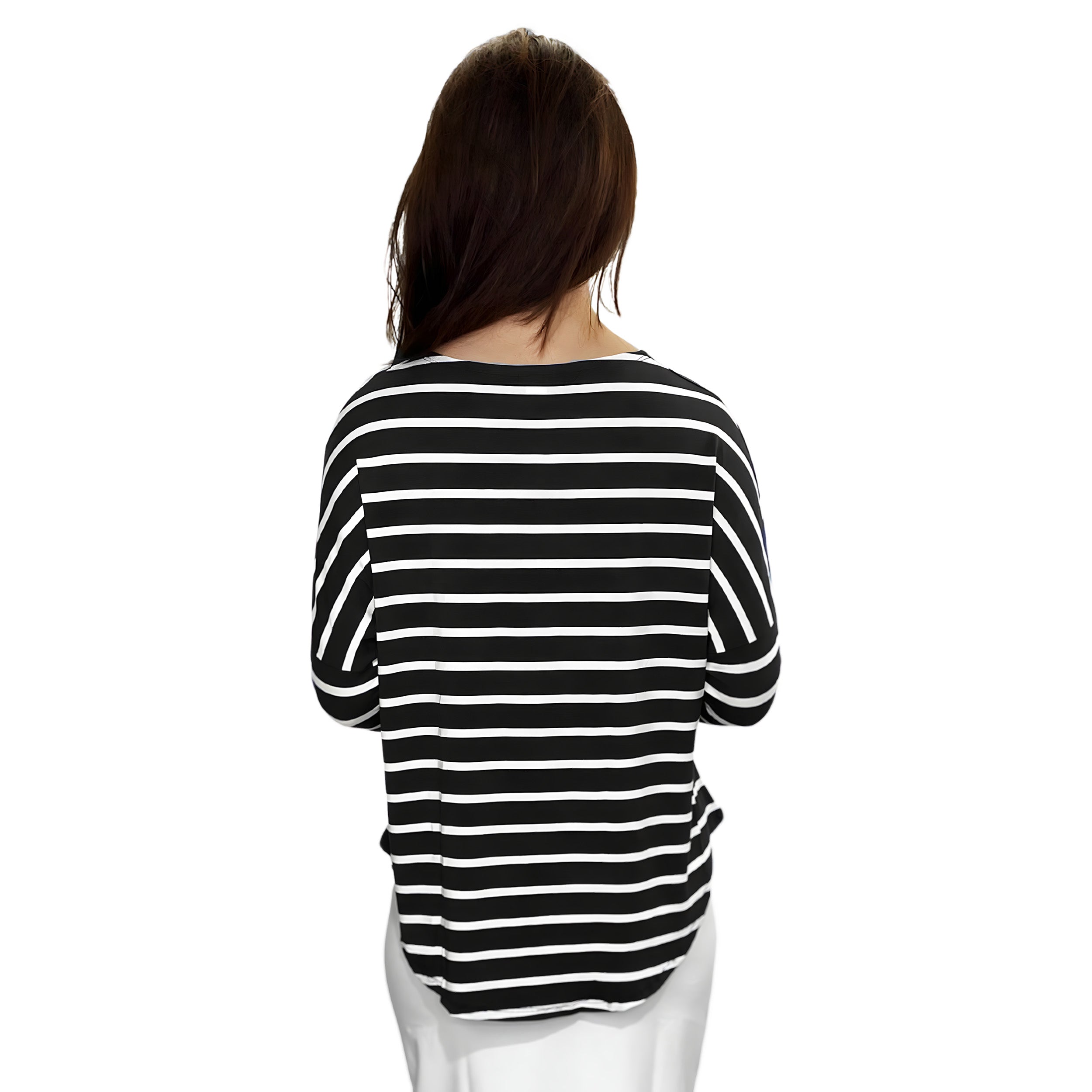 Modest 3/4 Sleeve Raglan Tunic Top - Breathable Viscose Blend