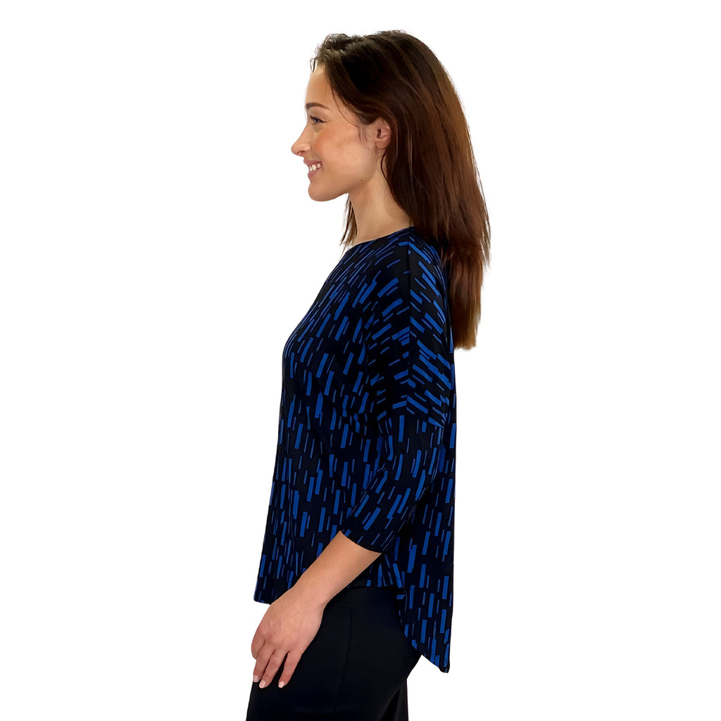 Modest 3/4 Sleeve Raglan Tunic Top - Breathable Viscose Blend