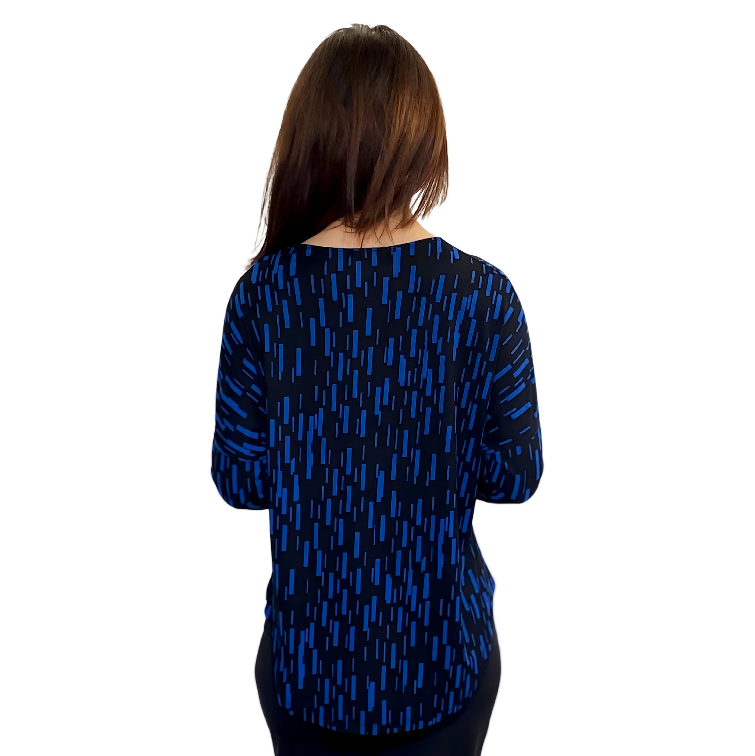 Modest 3/4 Sleeve Raglan Tunic Top - Breathable Viscose Blend