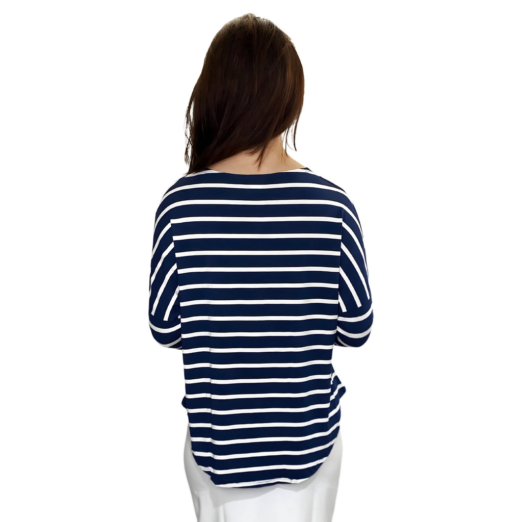 Modest 3/4 Sleeve Raglan Tunic Top - Breathable Viscose Blend