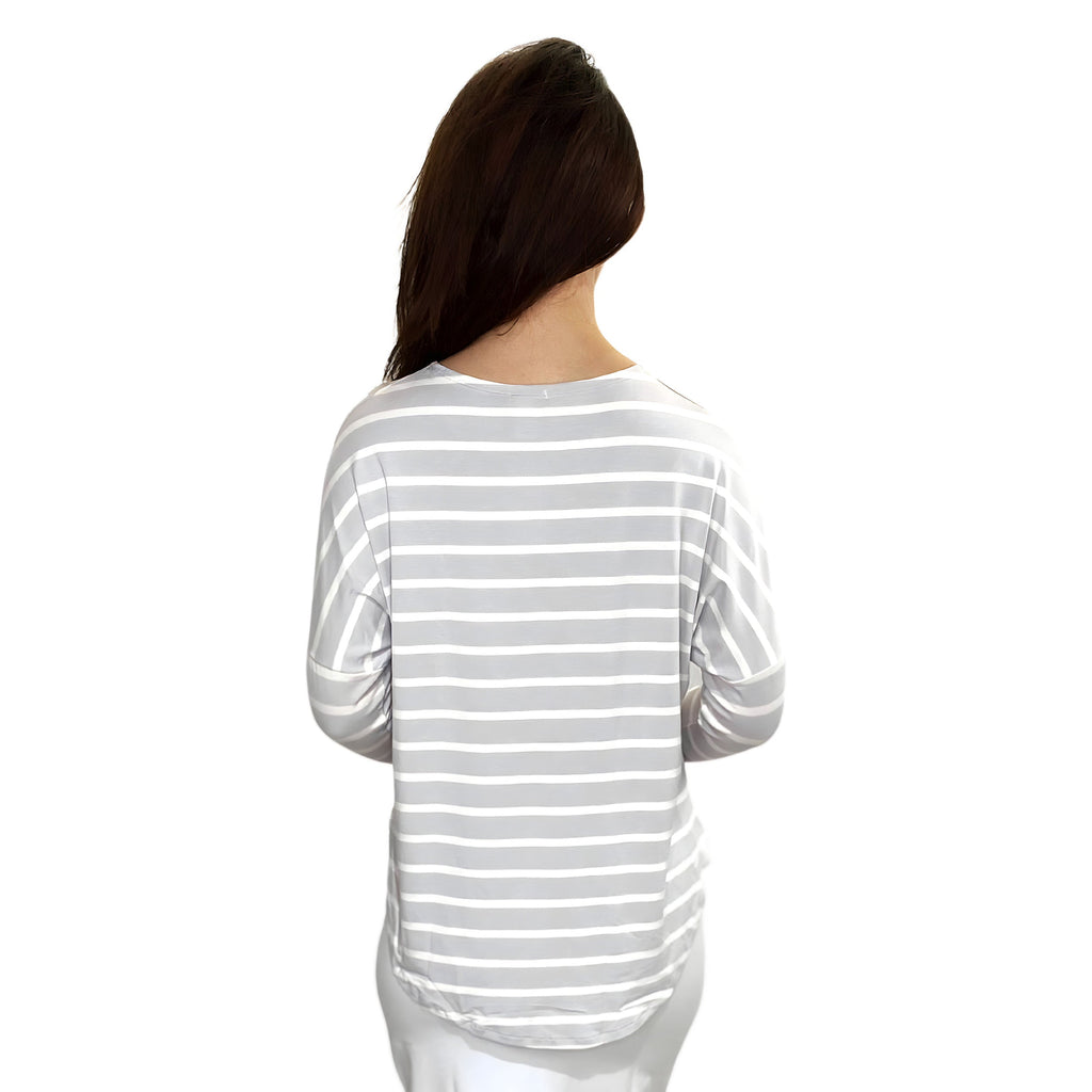 Modest 3/4 Sleeve Raglan Tunic Top - Breathable Viscose Blend