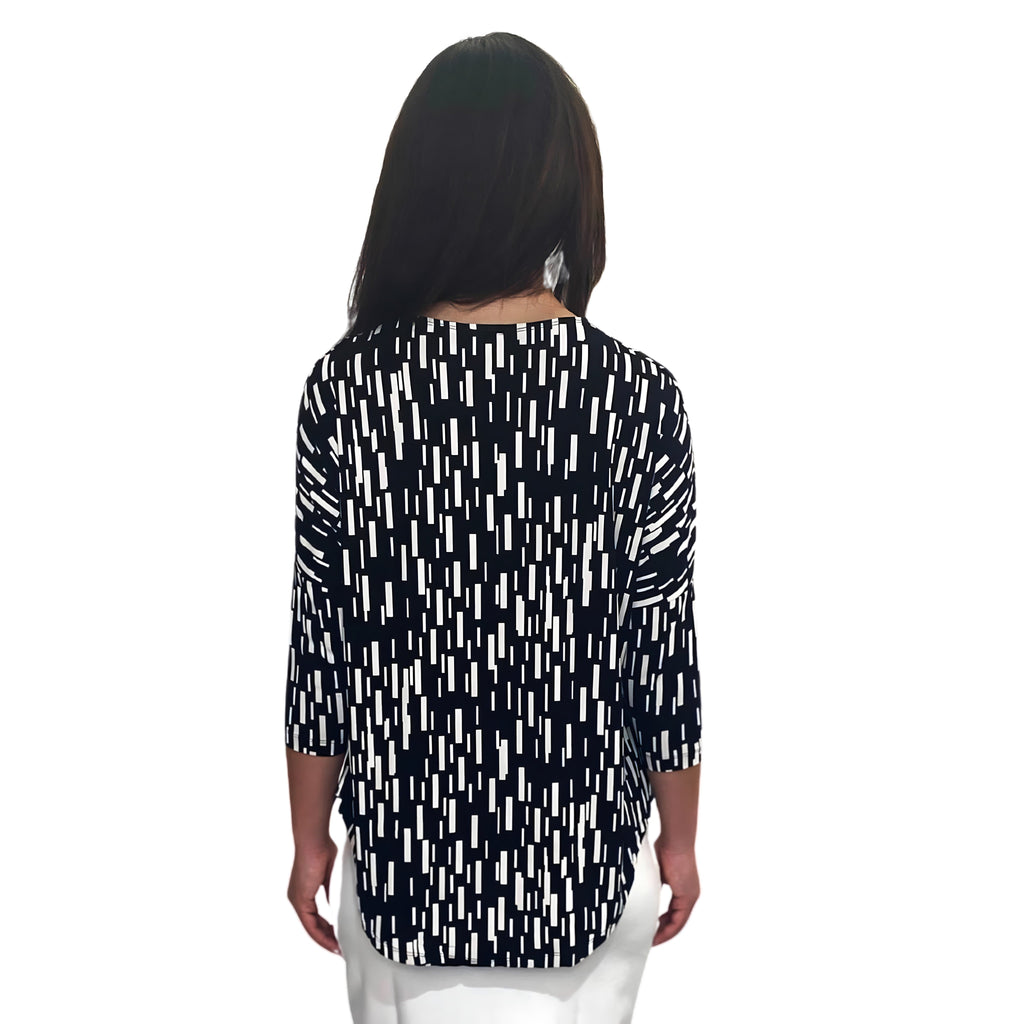 Modest 3/4 Sleeve Raglan Tunic Top - Breathable Viscose Blend