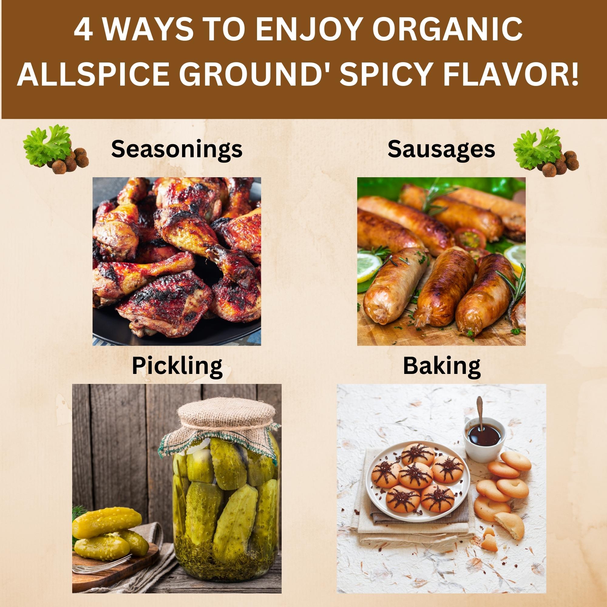 Organic Allspice Powder — USDA Certified | Baking, Marinades & Mulled Beverages