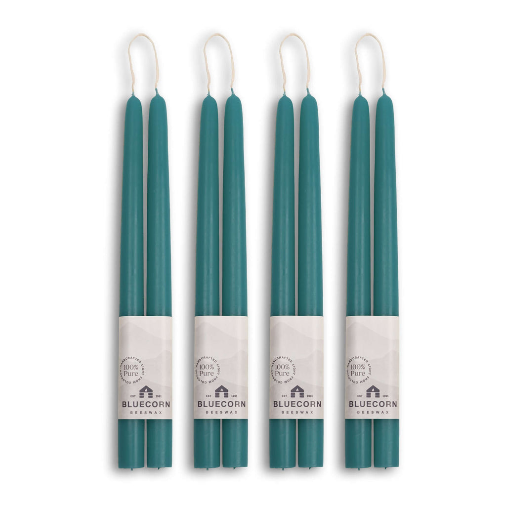 Hand-Dipped Beeswax Taper Candles - Bulk 4-Pair Bundle