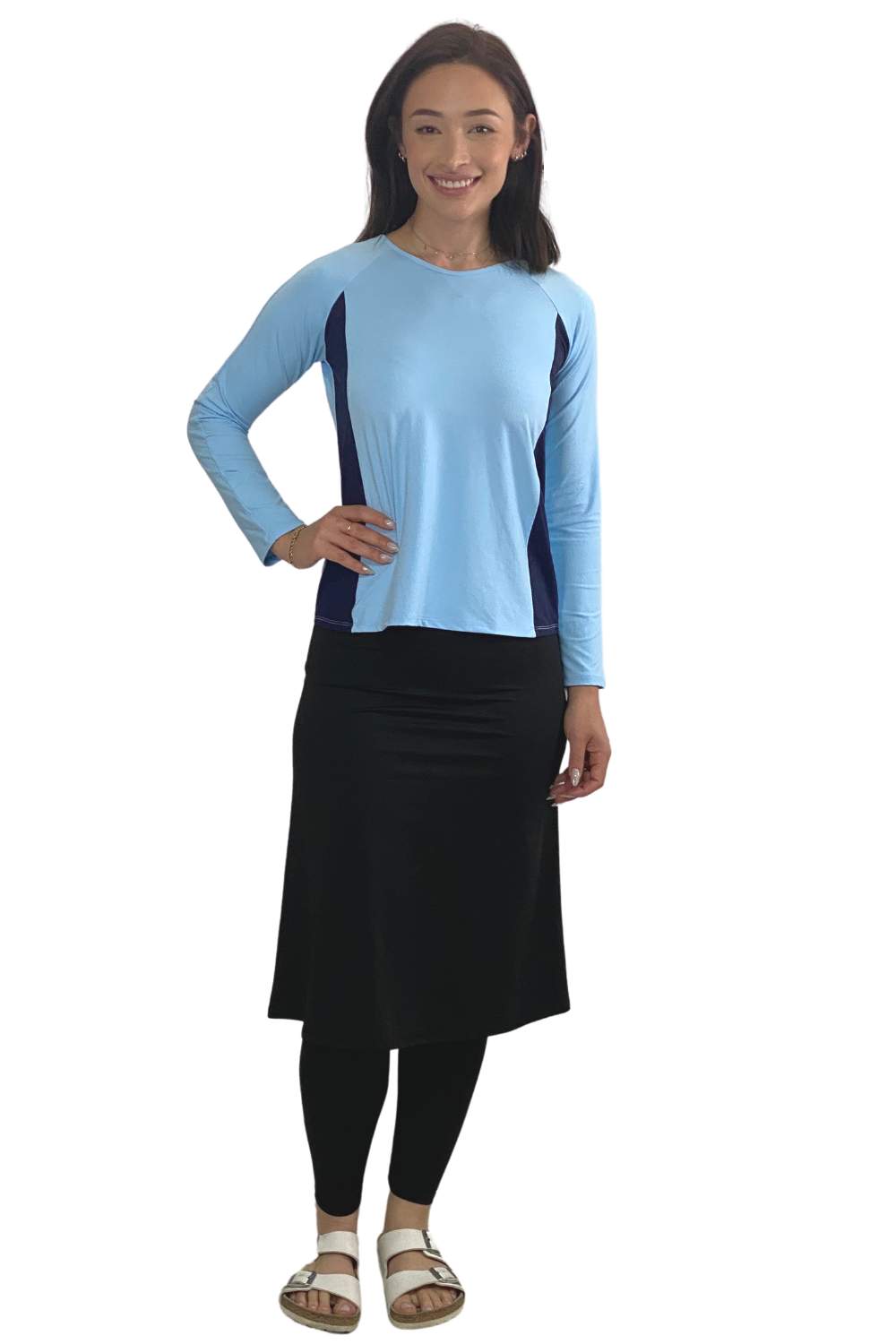 Modest Swim/Sport Skirt with Attached Long Leggings