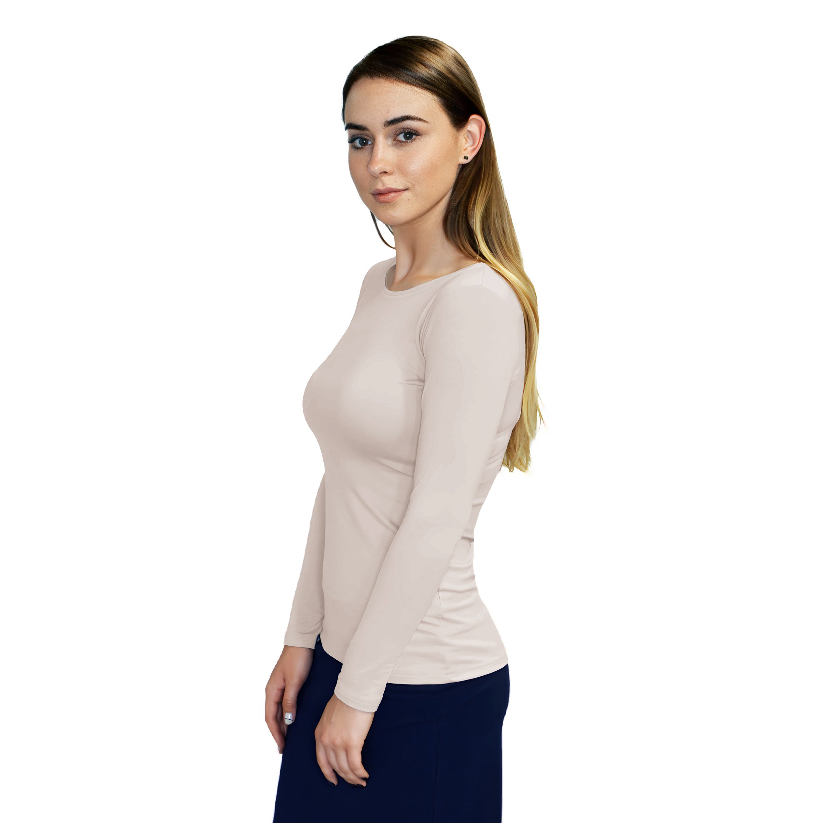 Essential Round-Neck Layering Top - Long Sleeve
