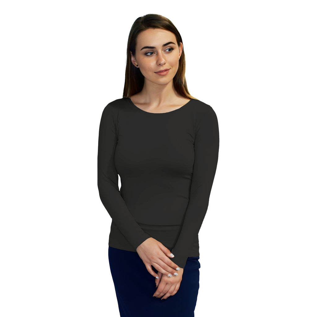 Essential Round-Neck Layering Top - Long Sleeve