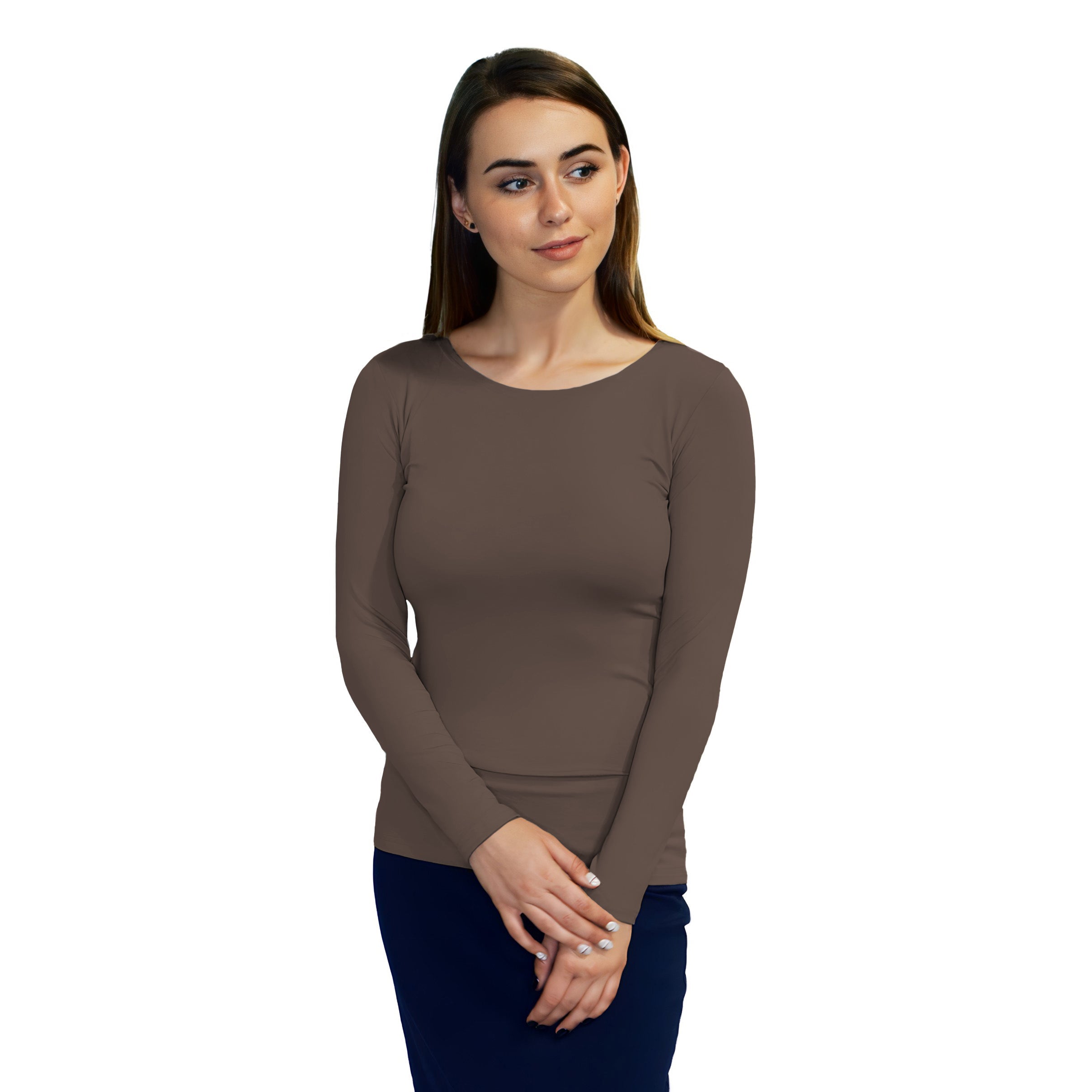 Essential Round-Neck Layering Top - Long Sleeve