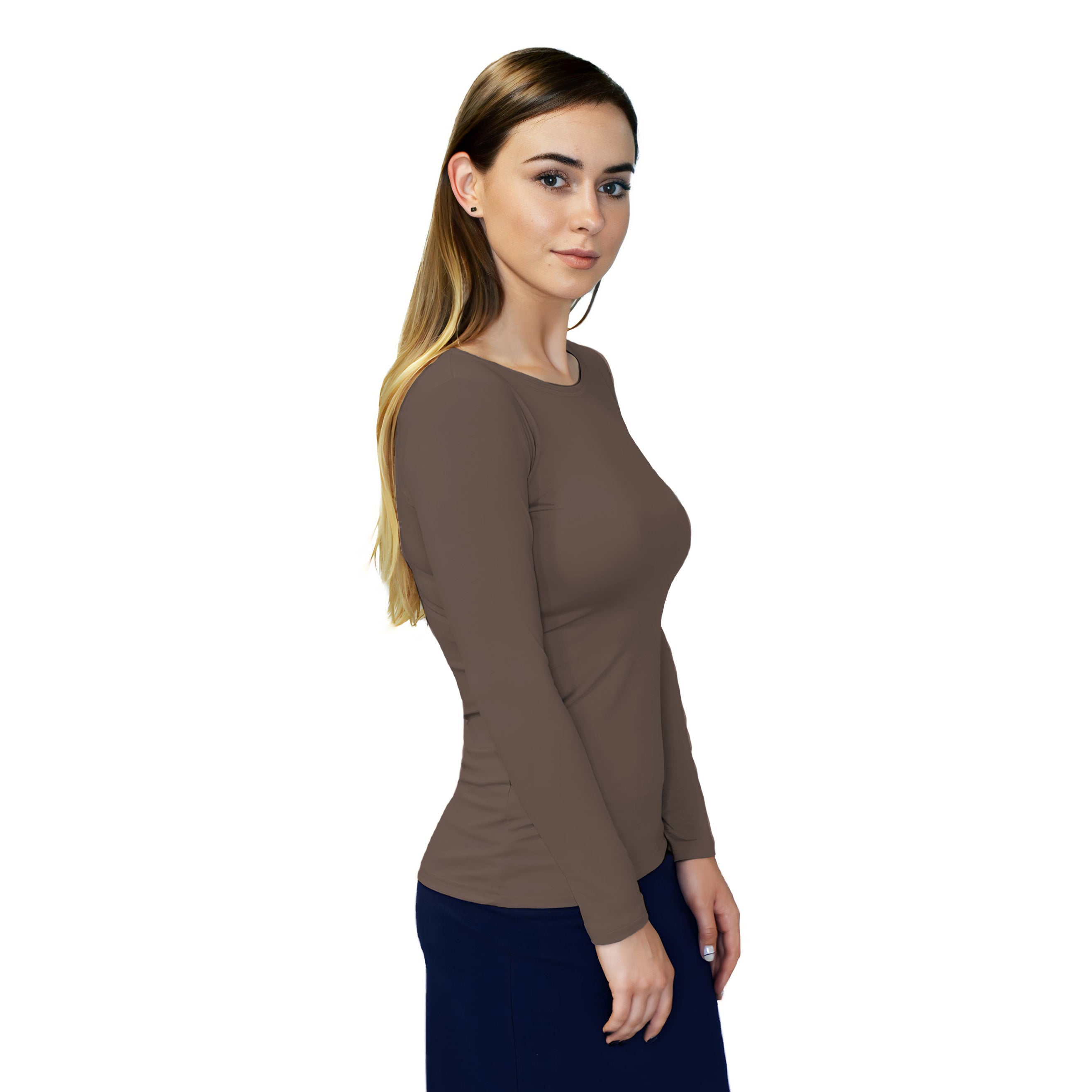 Essential Round-Neck Layering Top - Long Sleeve