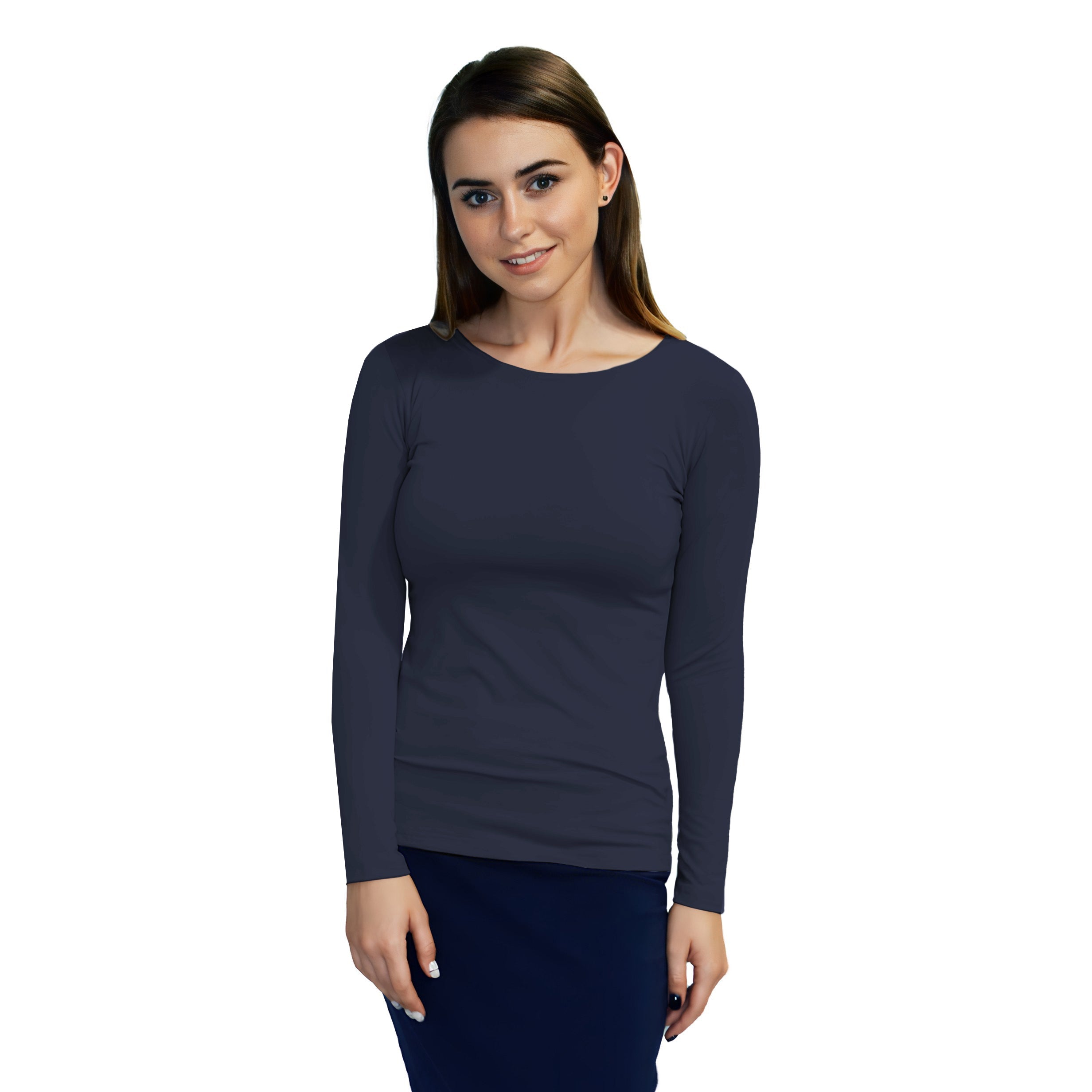 Essential Round-Neck Layering Top - Long Sleeve