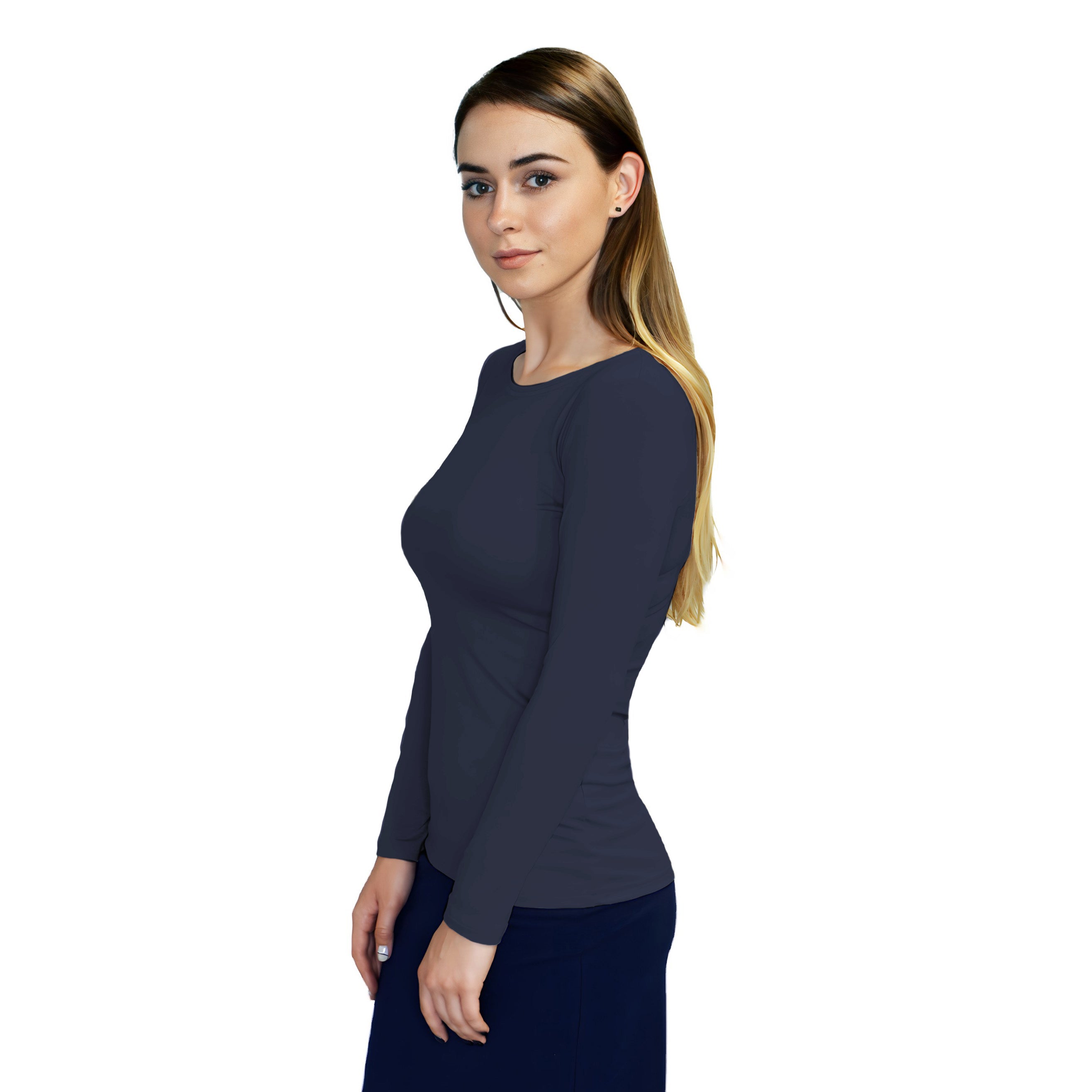 Essential Round-Neck Layering Top - Long Sleeve
