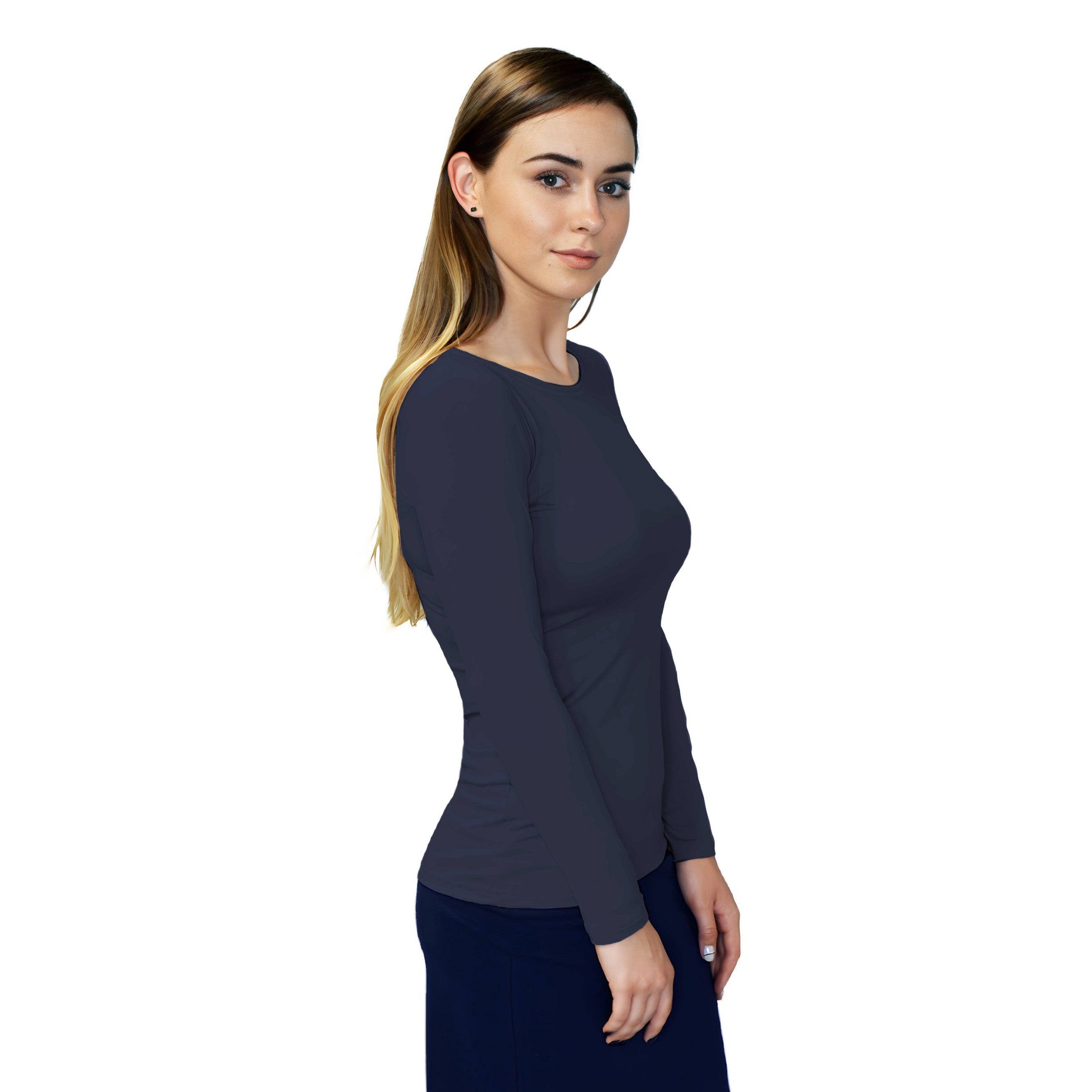 Essential Round-Neck Layering Top - Long Sleeve