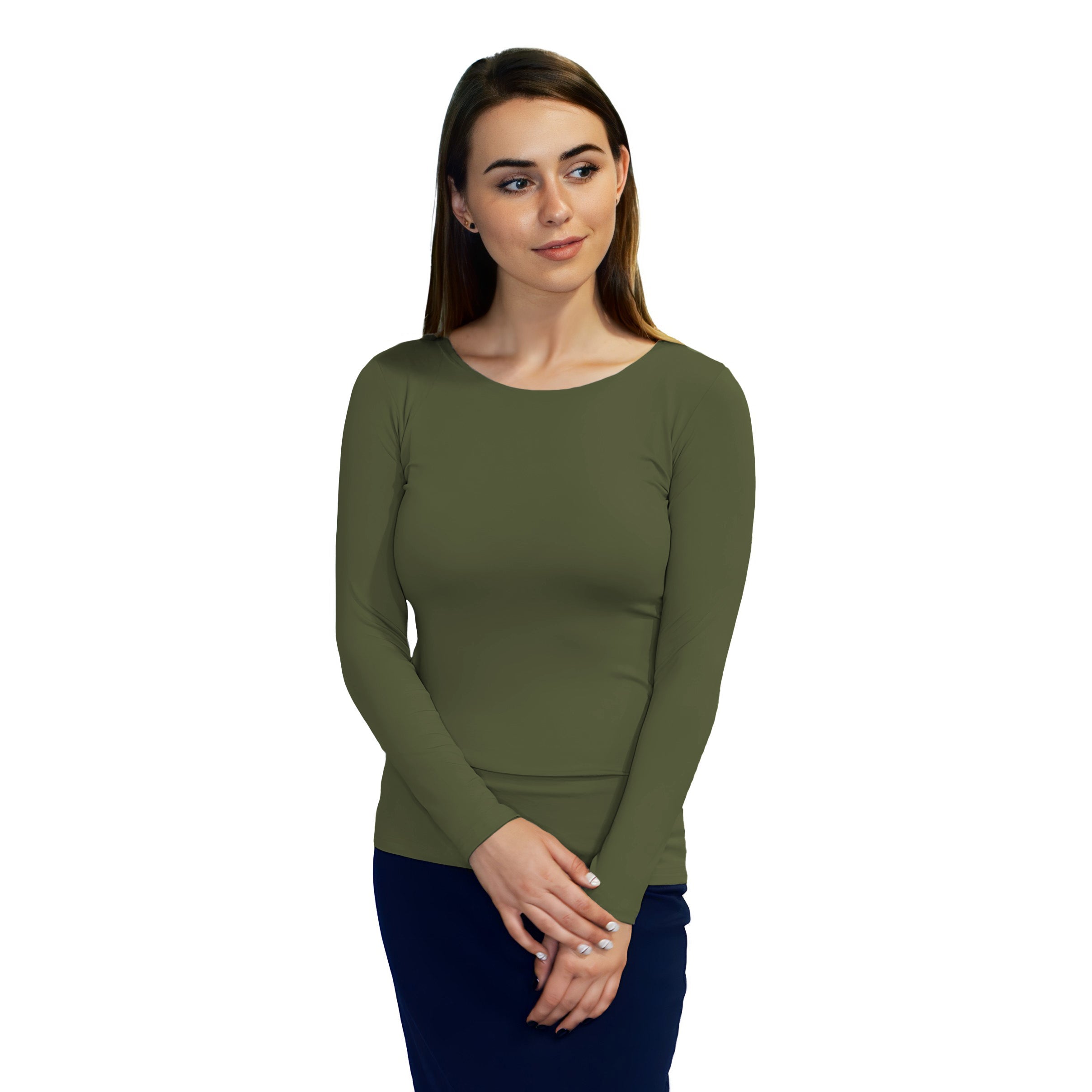 Essential Round-Neck Layering Top - Long Sleeve