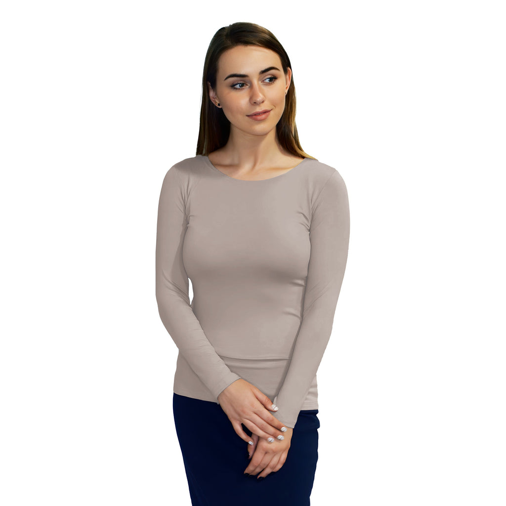 Essential Round-Neck Layering Top - Long Sleeve