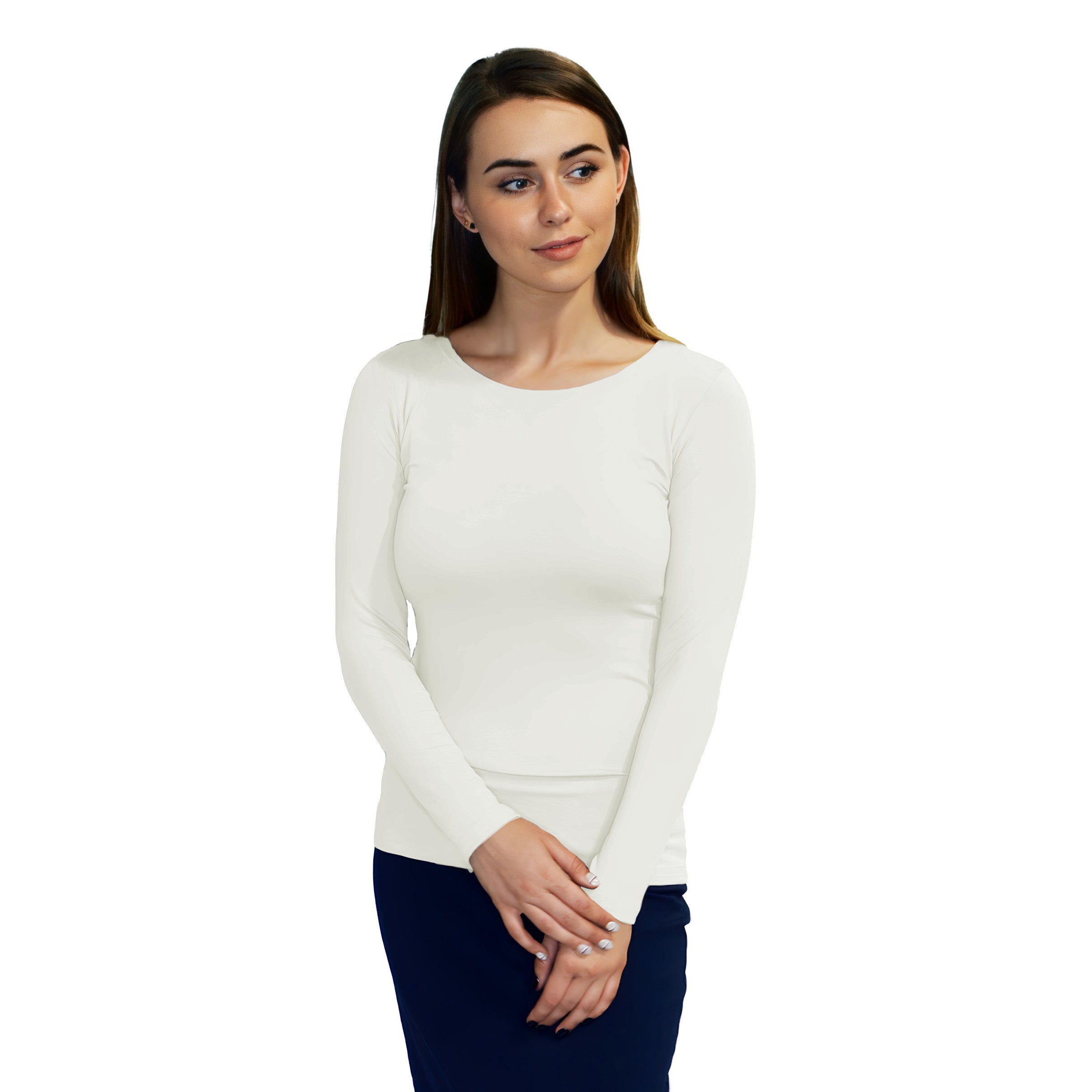 Essential Round-Neck Layering Top - Long Sleeve