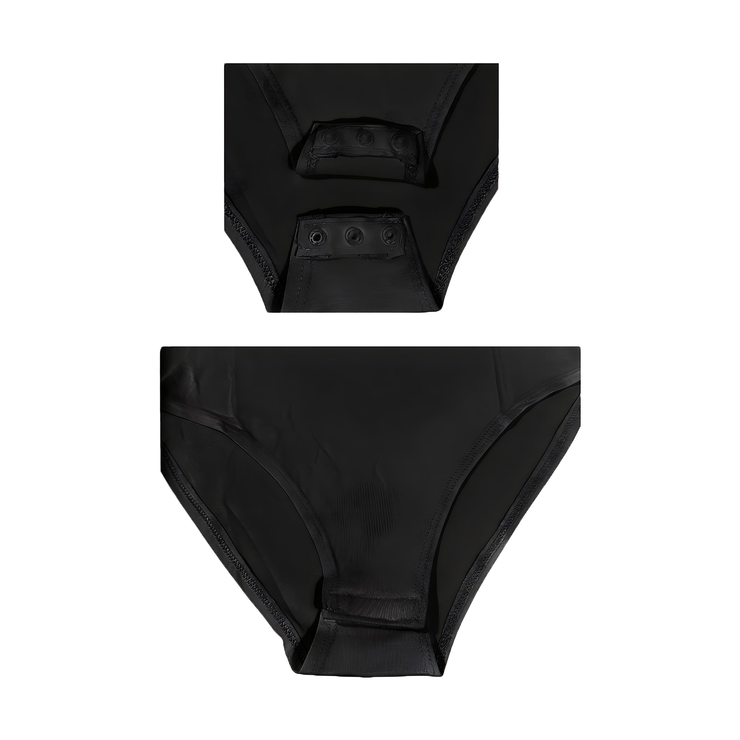 Modest 3/4 Sleeve High Neckline Bodysuit Shell - Snap Closure Layering Top