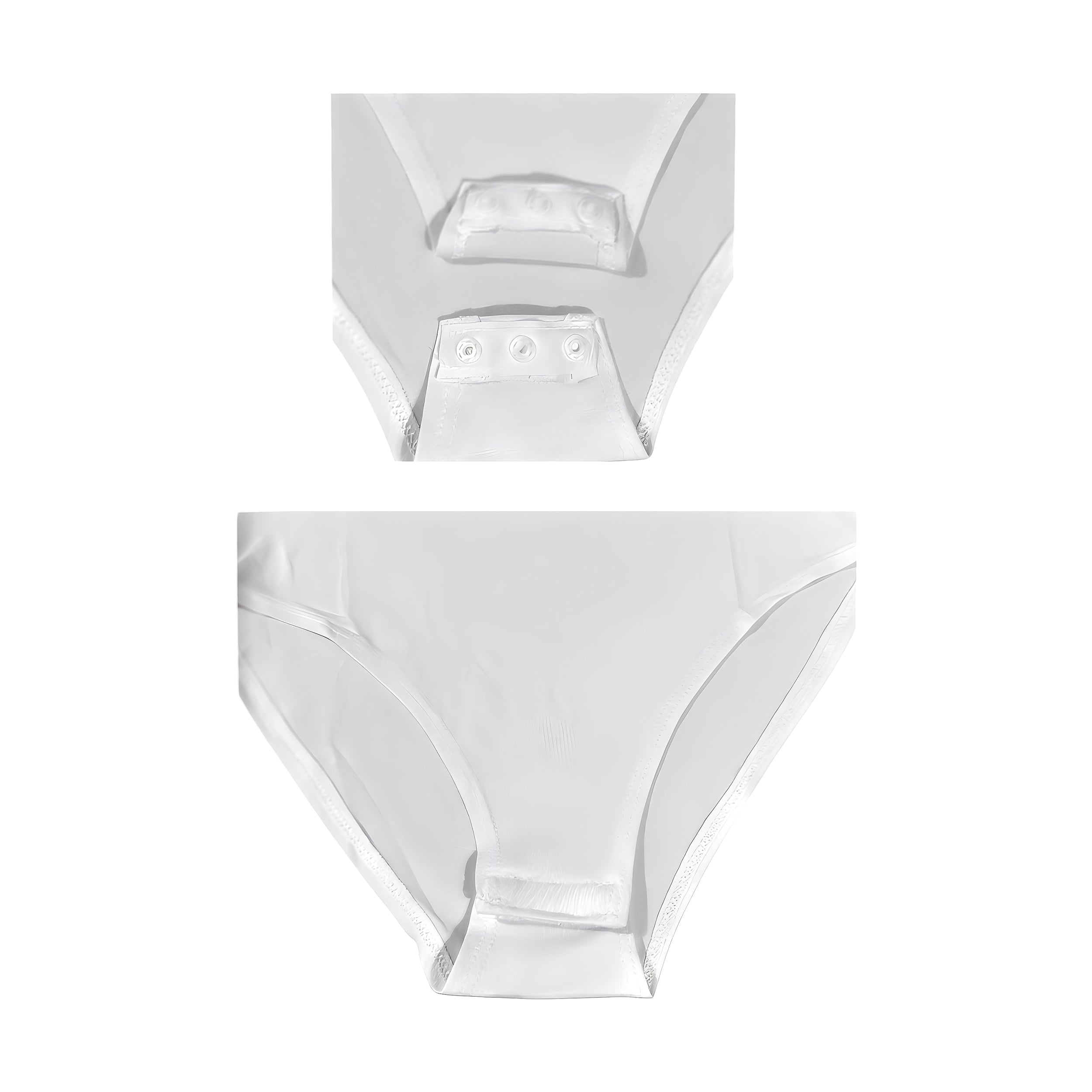 Modest 3/4 Sleeve High Neckline Bodysuit Shell - Snap Closure Layering Top