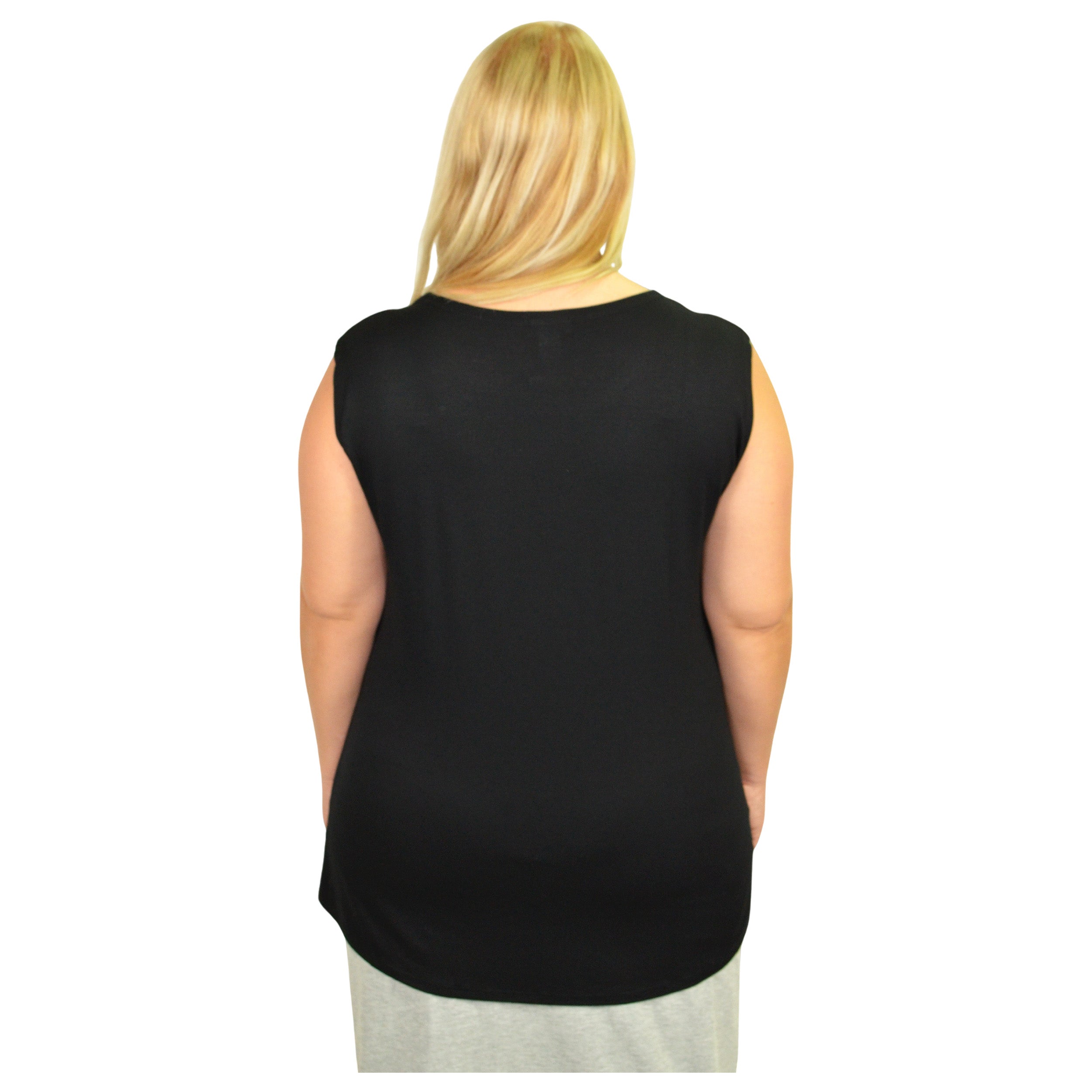 Plus Size Premium Sleeveless Layering Tank Top with Full Shoulder Coverage