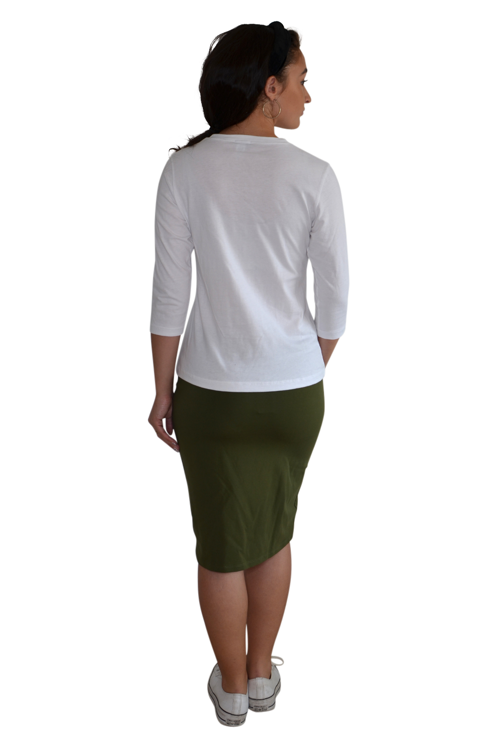 Essential Cotton T-Shirt - 3/4 Sleeve Modest Top