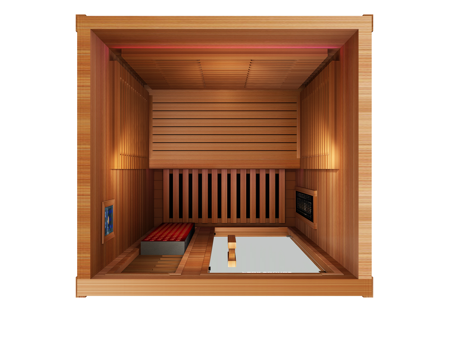 Peak Saunas Rainier 1-Person Full Spectrum Infrared Sauna with XL Medical-Grade Red Light Therapy & Smart WiFi App Control