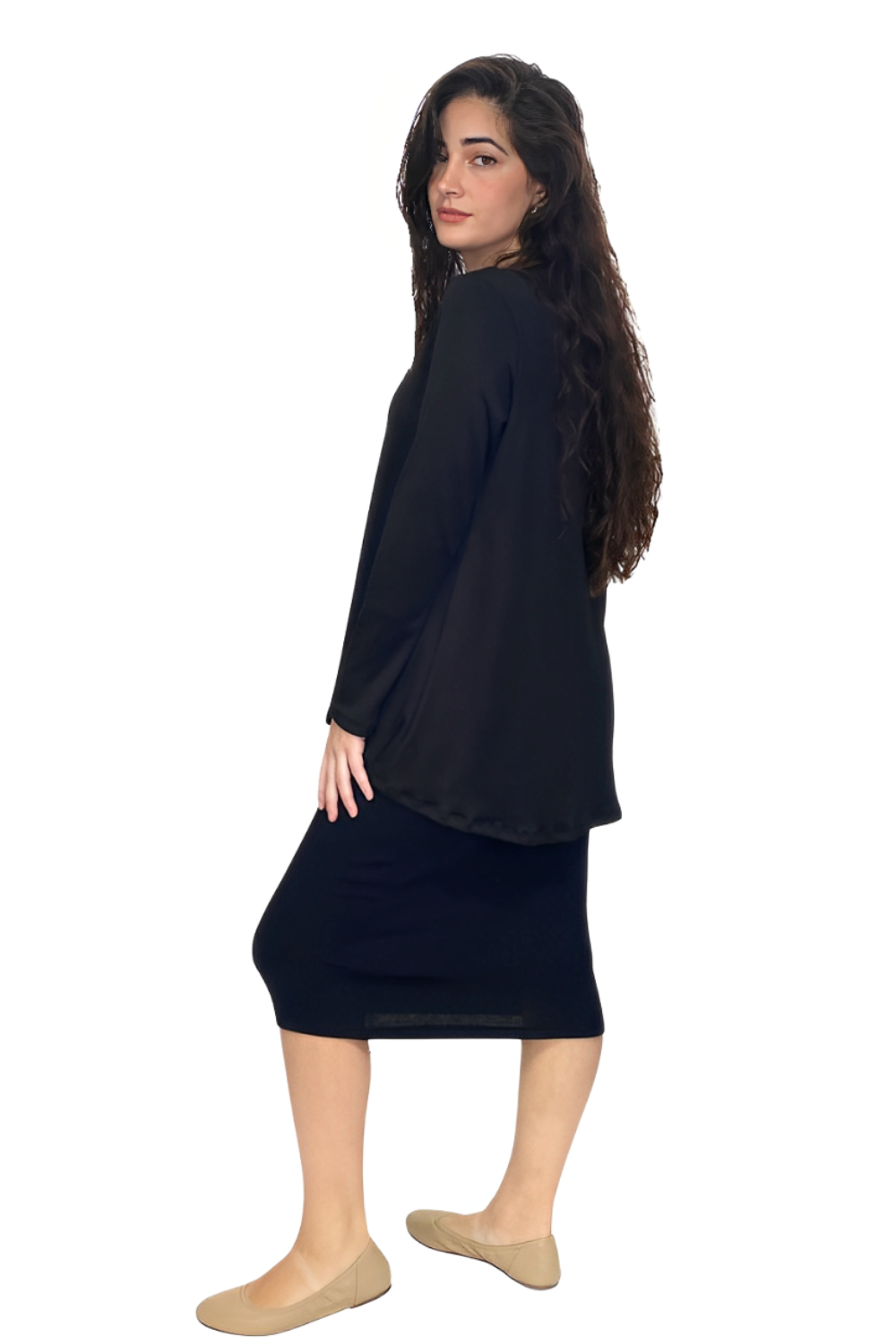 Our Classic Hi Lo Tunic with Soft Ribbed Fabric