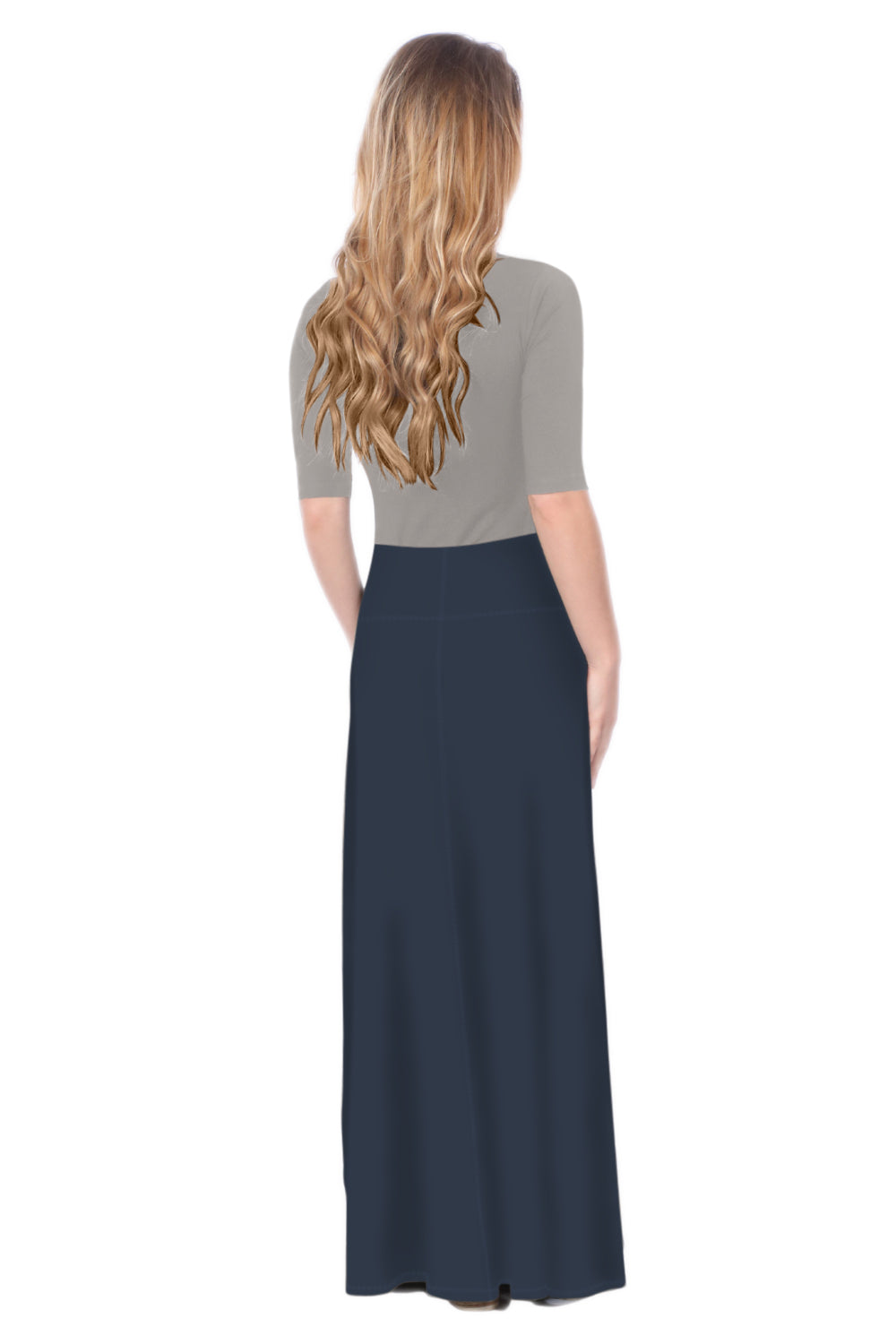 Sleek A-Line Maxi Skirt with Adjustable Fold-Over Waist