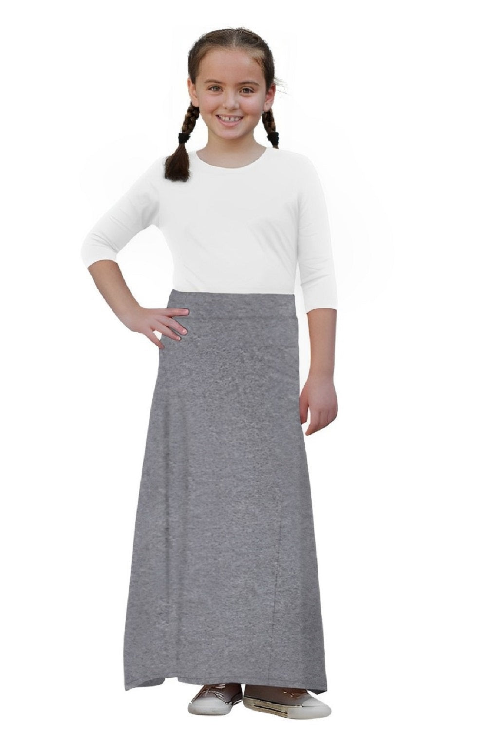Girls' Flowing A-Line Maxi Skirt - Stretch Comfort Waistband