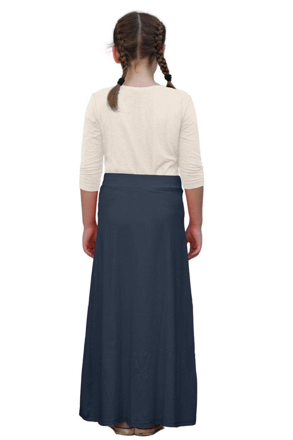 Girls' Flowing A-Line Maxi Skirt - Stretch Comfort Waistband