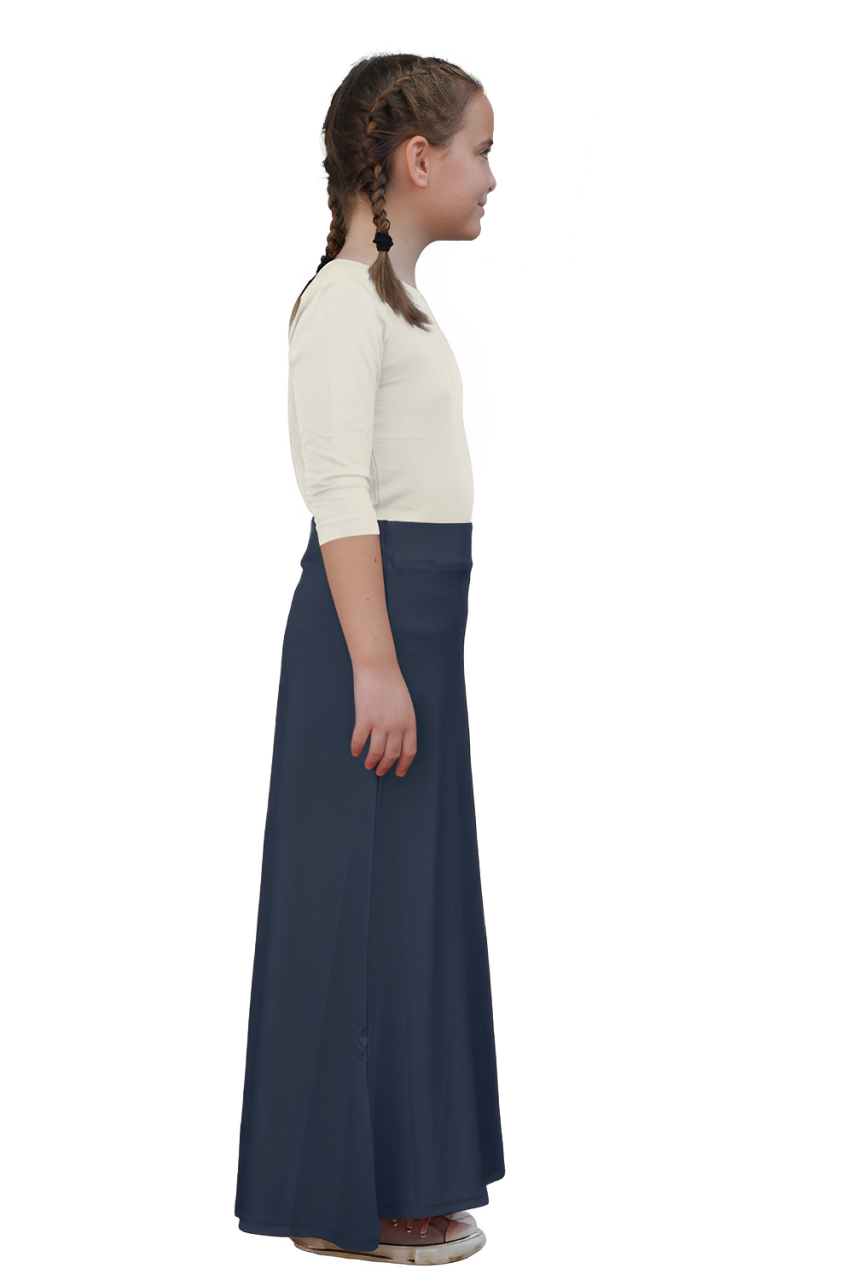 Girls' Flowing A-Line Maxi Skirt - Stretch Comfort Waistband