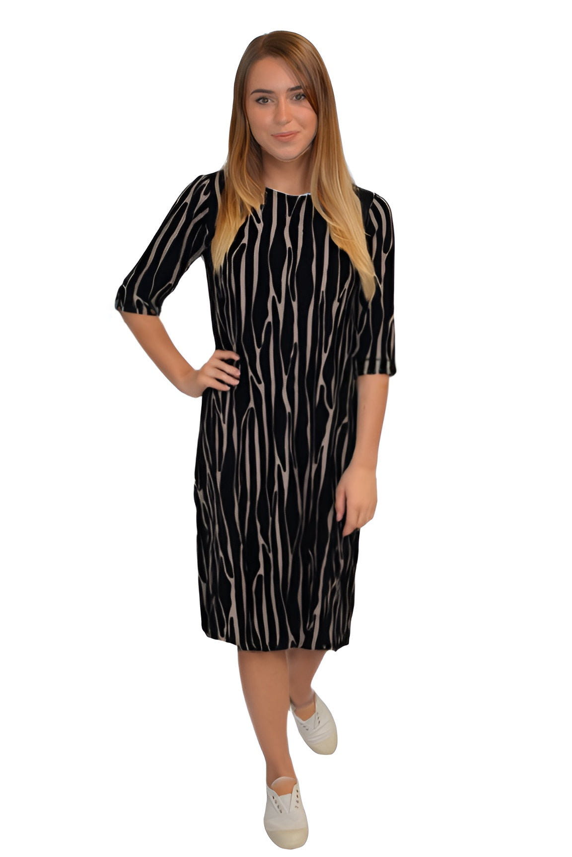 Classic Knee Length A-Line T-Shirt Dress