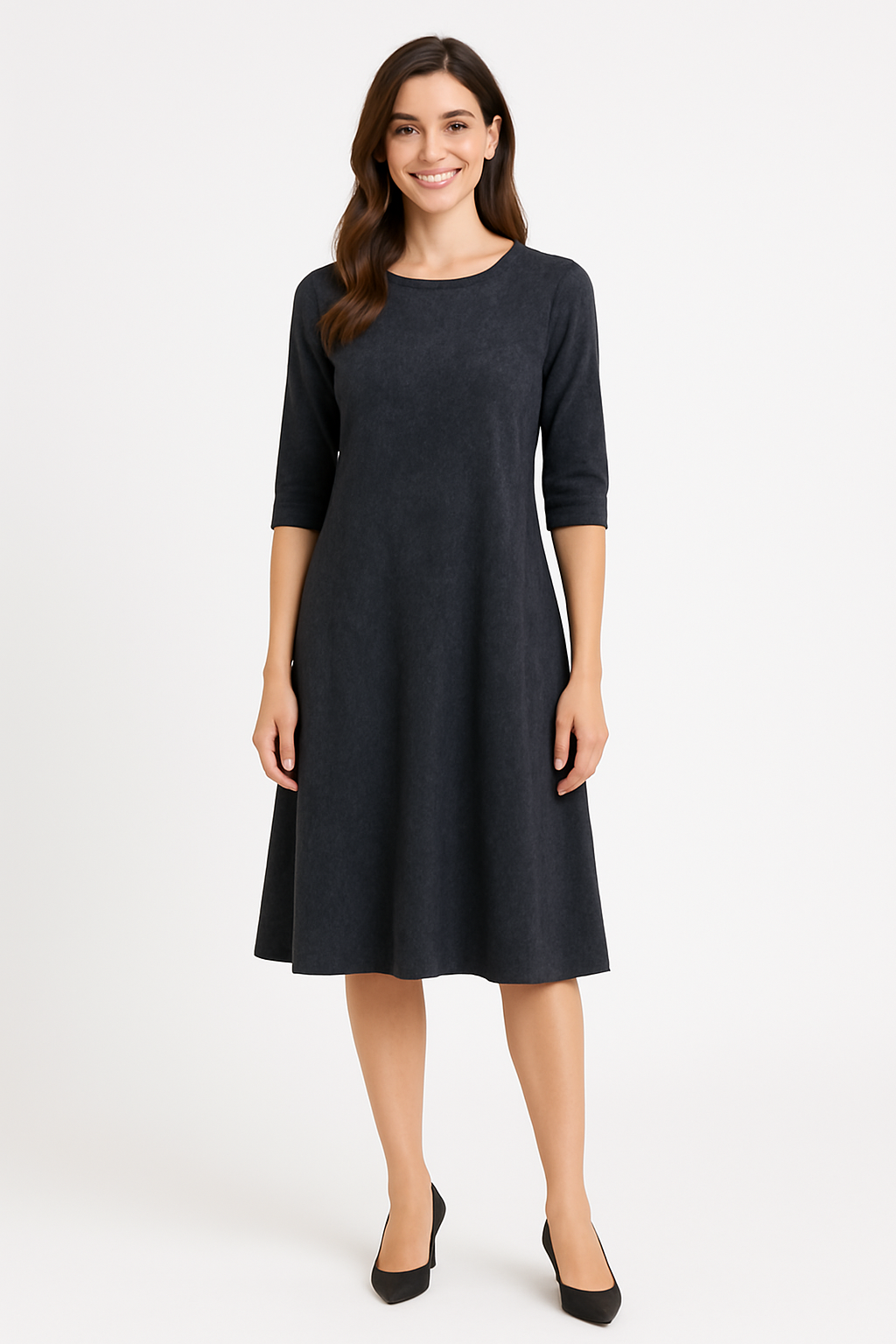 Classic Knee Length A-Line T-Shirt Dress