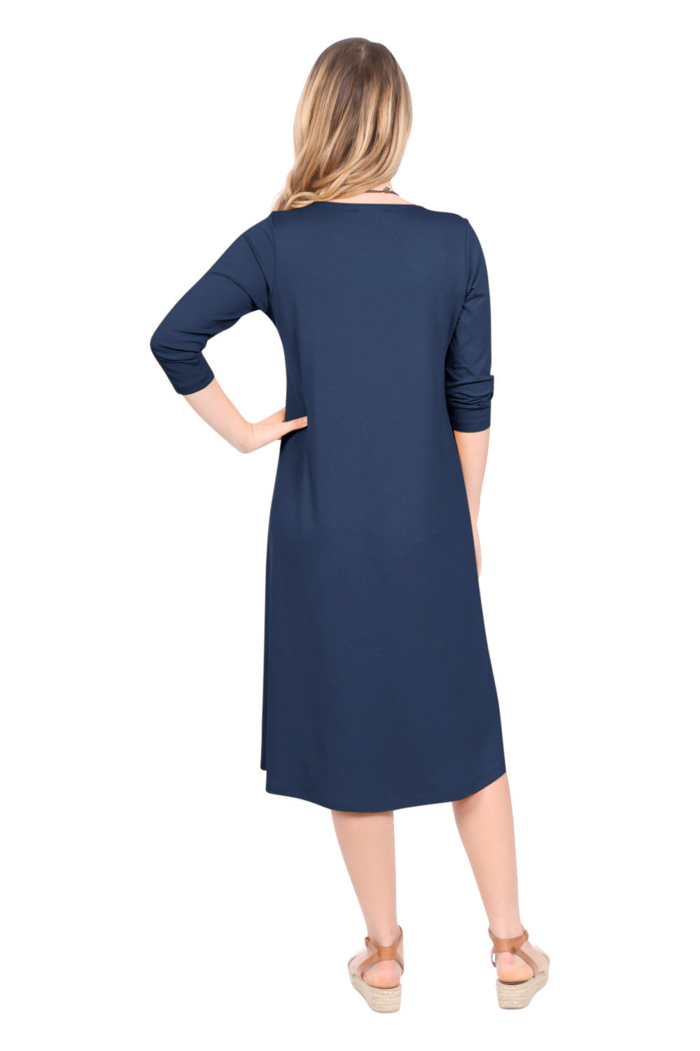 Past The Knee T-Shirt Dress - Comfortable A-Line Silhouette