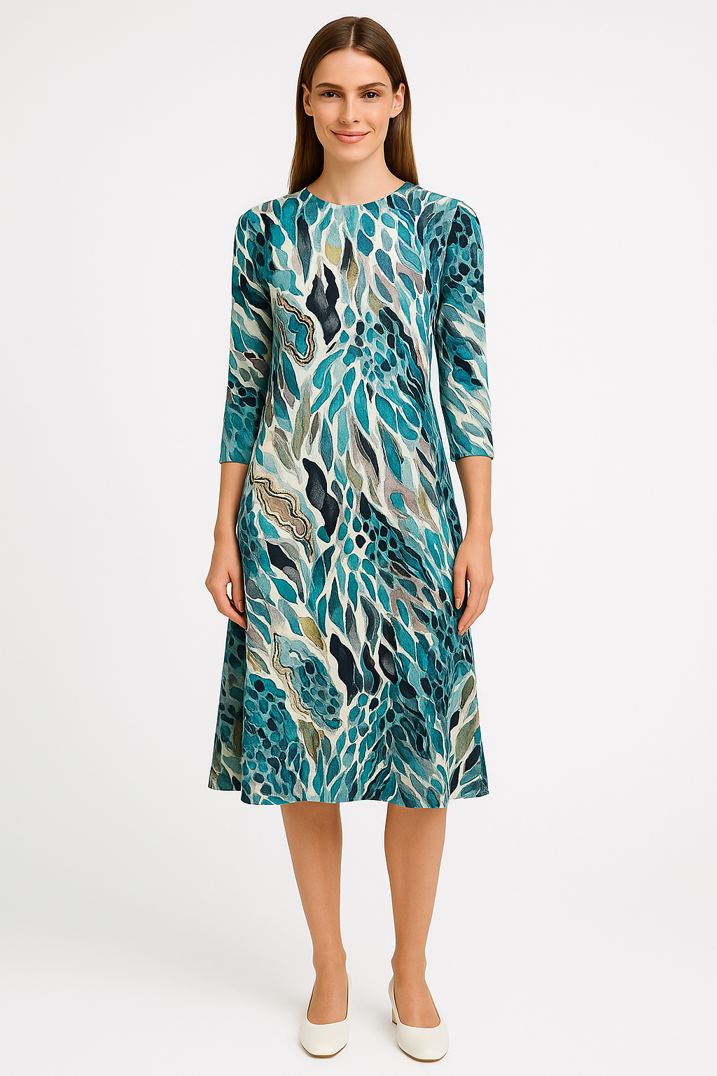 Past The Knee T-Shirt Dress - Comfortable A-Line Silhouette