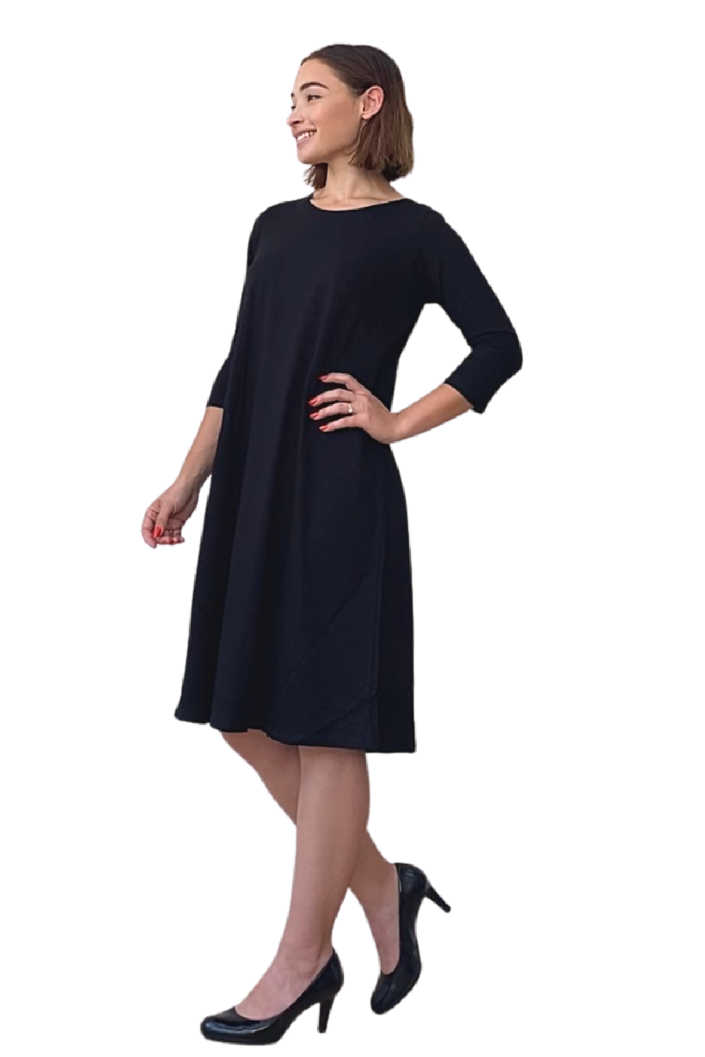 100% Cotton Printed T-Shirt Dress Past the Knee