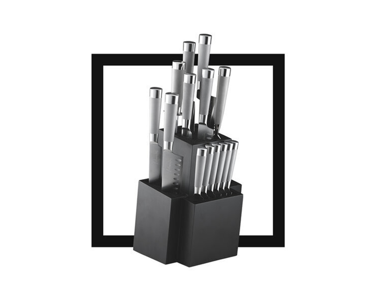 17-Pieces Gourmet Knife Set with Block — Messerstahl