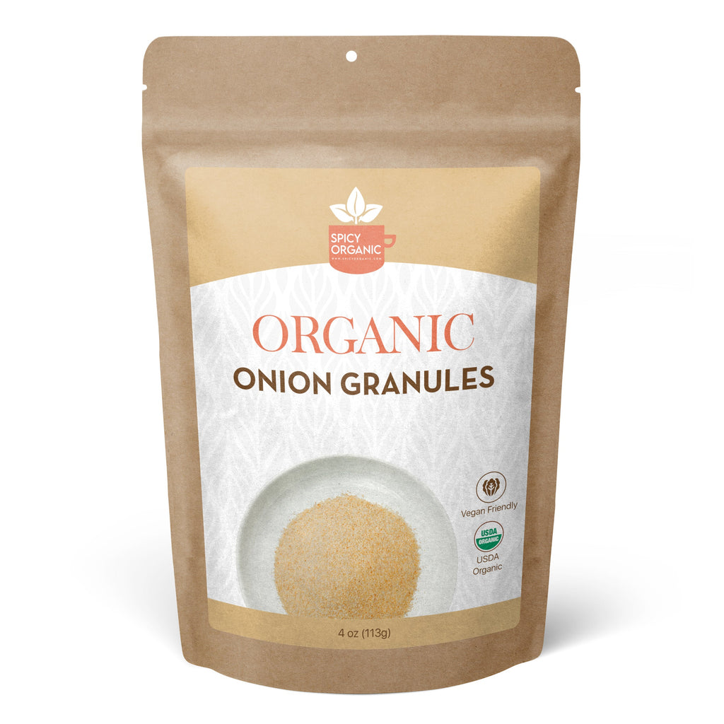 Organic Onion Granules — USDA Certified, Non-GMO | Marinades, Slow Cooking & Spice Rubs
