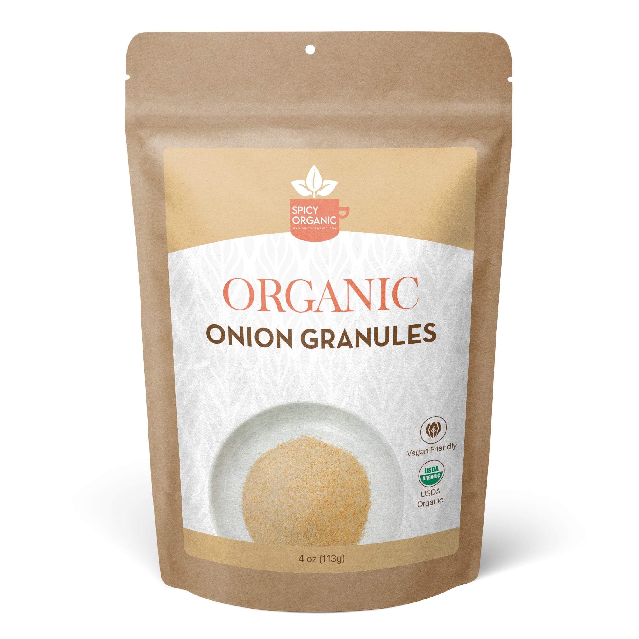 Organic Onion Granules — USDA Certified, Non-GMO | Marinades, Slow Cooking & Spice Rubs
