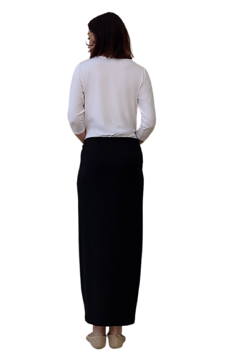 Chic Textured Ribbed Maxi Pencil Skirt - Stretch Comfort