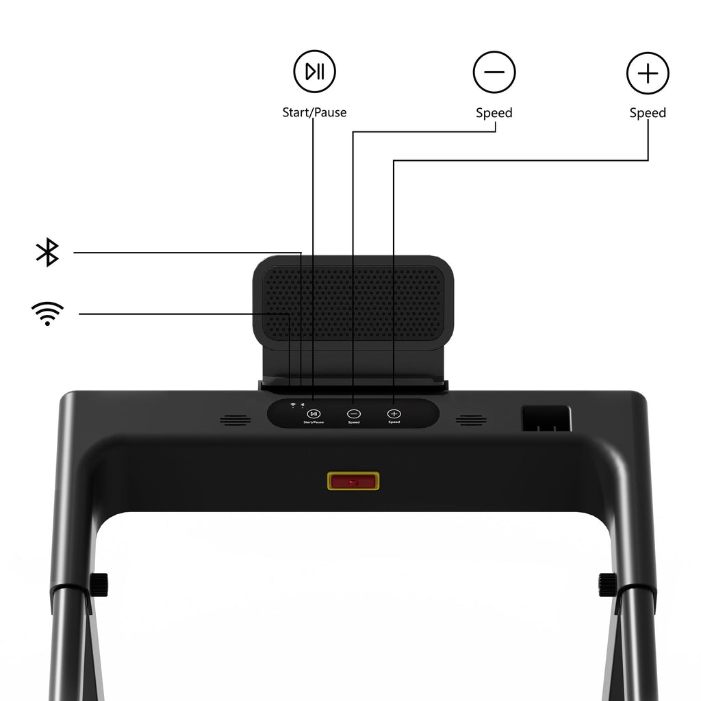 DeerRun All-New 2026 A1 Pro Move+ Smart Foldable Treadmill with 6% Incline & NFC | 350 lbs, 10 mph, Black