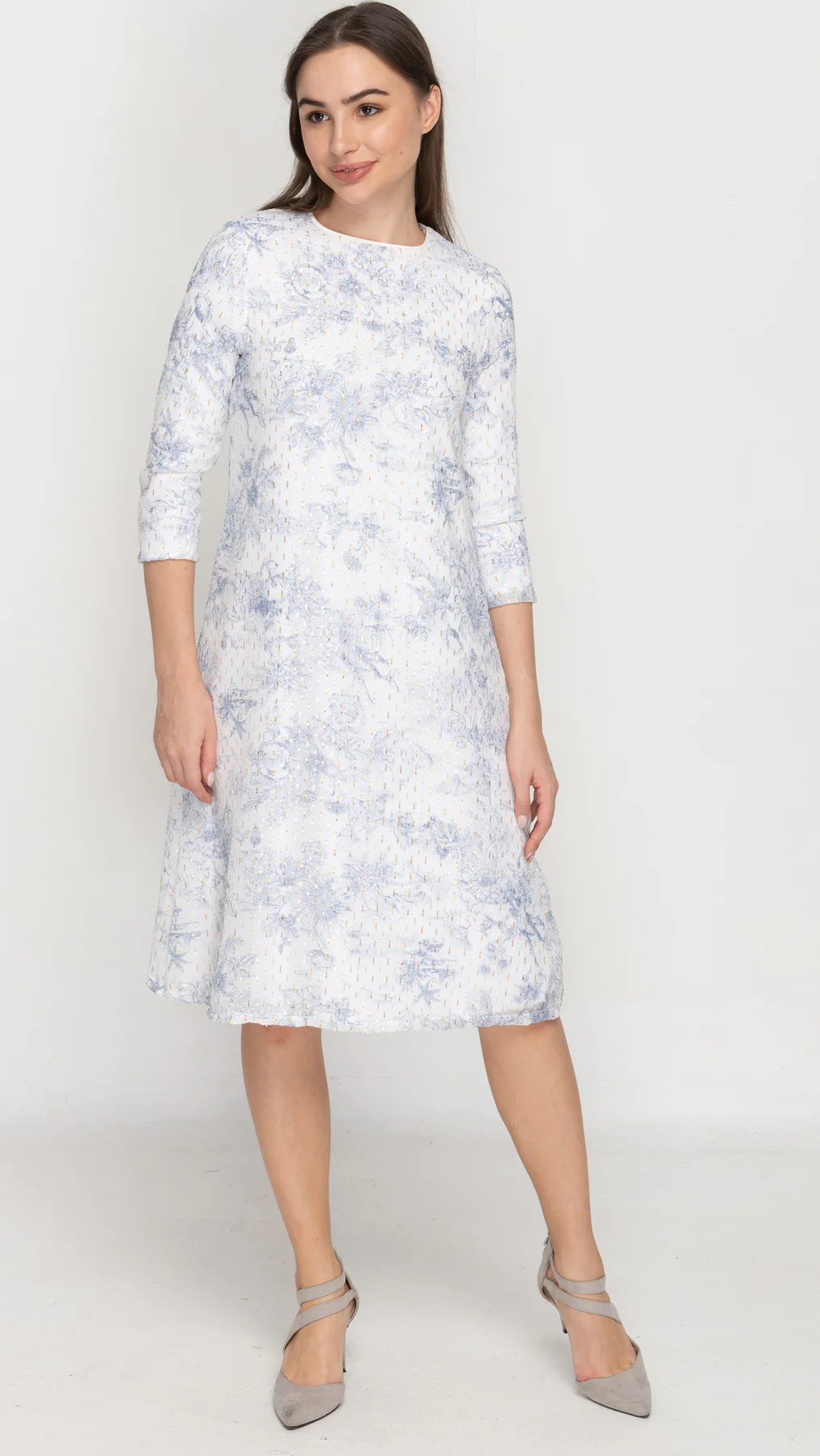 Blue Toile Dress