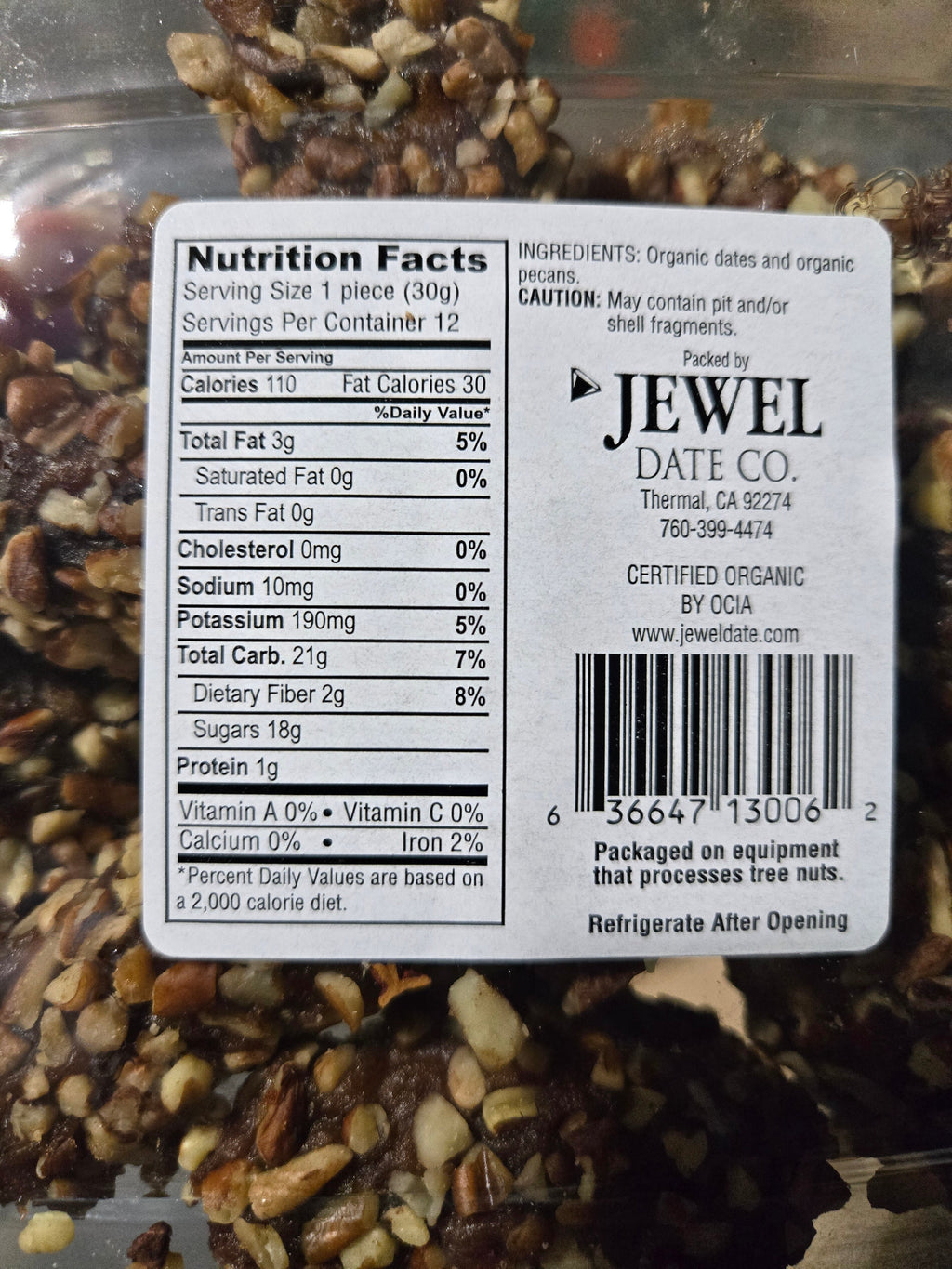 Date Pecan Rolls, Organic