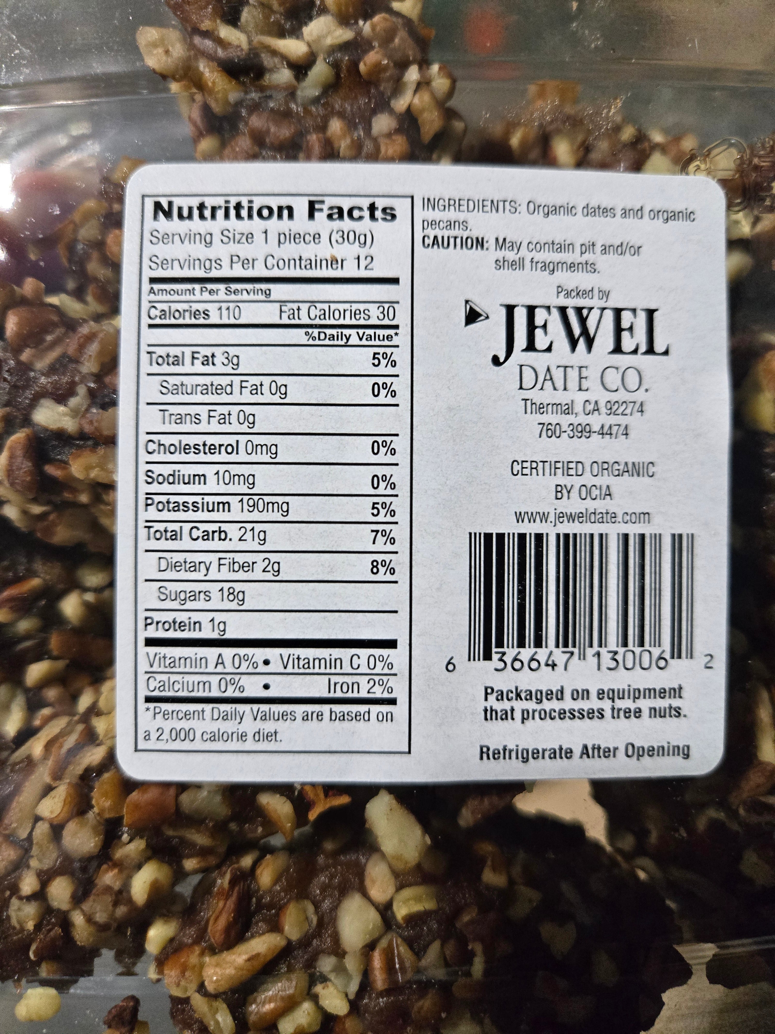 Date Pecan Rolls, Organic