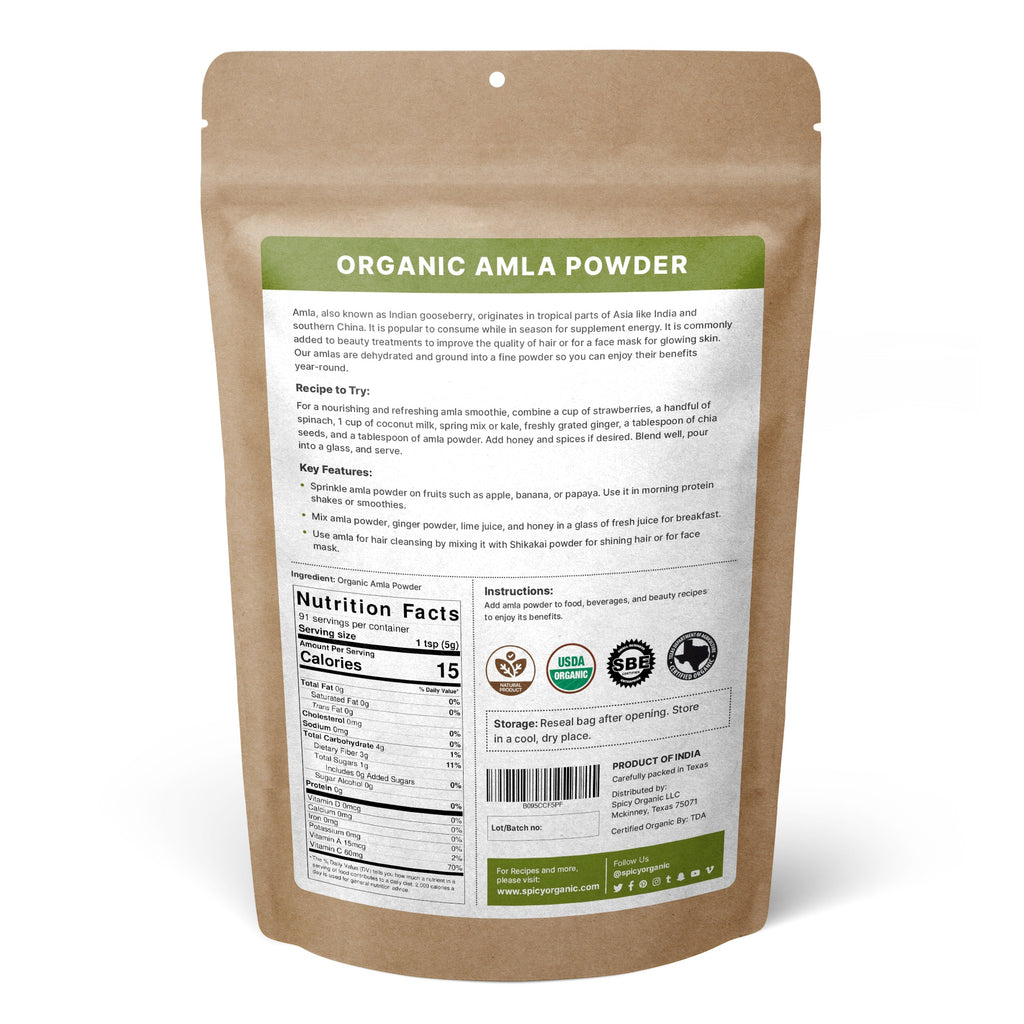 Organic Amla Fruit Powder - Immune Booster, Digestion Support, and Radiant Skin and Hair