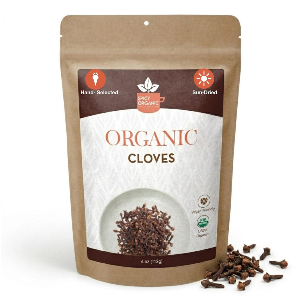 Organic Whole Cloves — USDA Certified, Non-GMO | Mulled Wine, Biryani & Spiced Tea