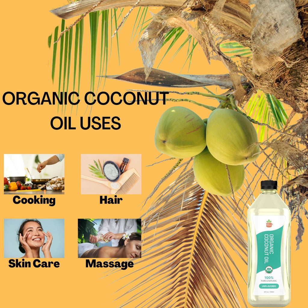 Organic Coconut Oil – USDA Certified Organic Cooking Oil, 34 fl oz