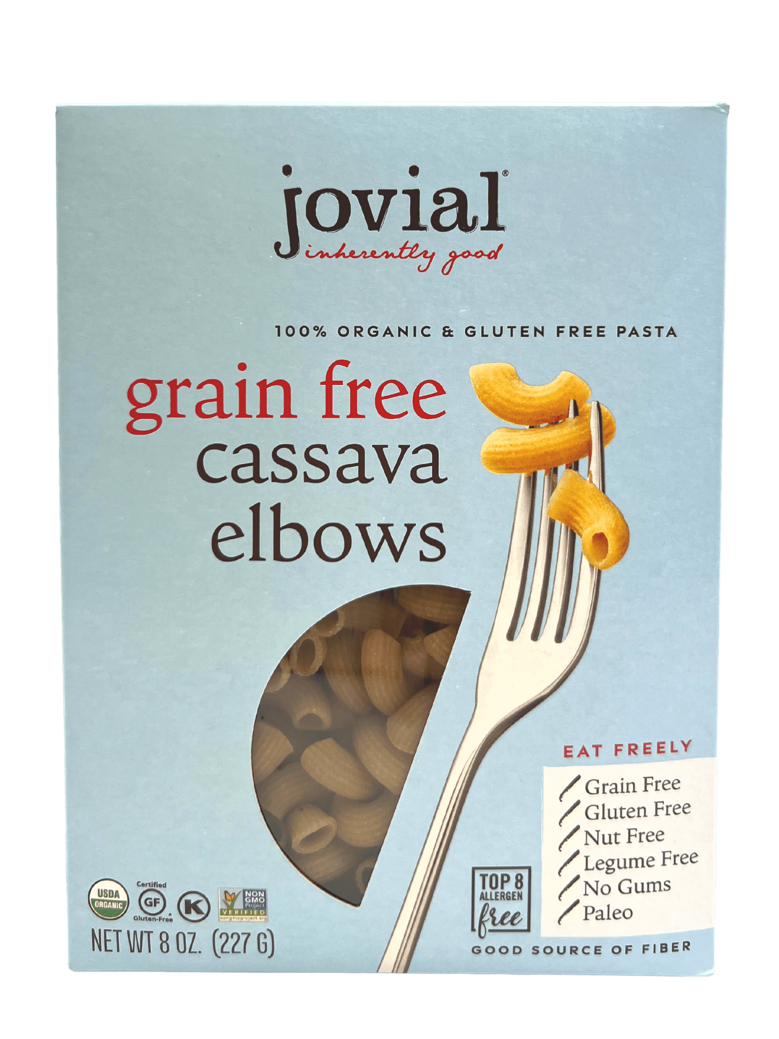 Elbows, Cassava, Organic, Jovial, Gluten-Free, Grain-Free